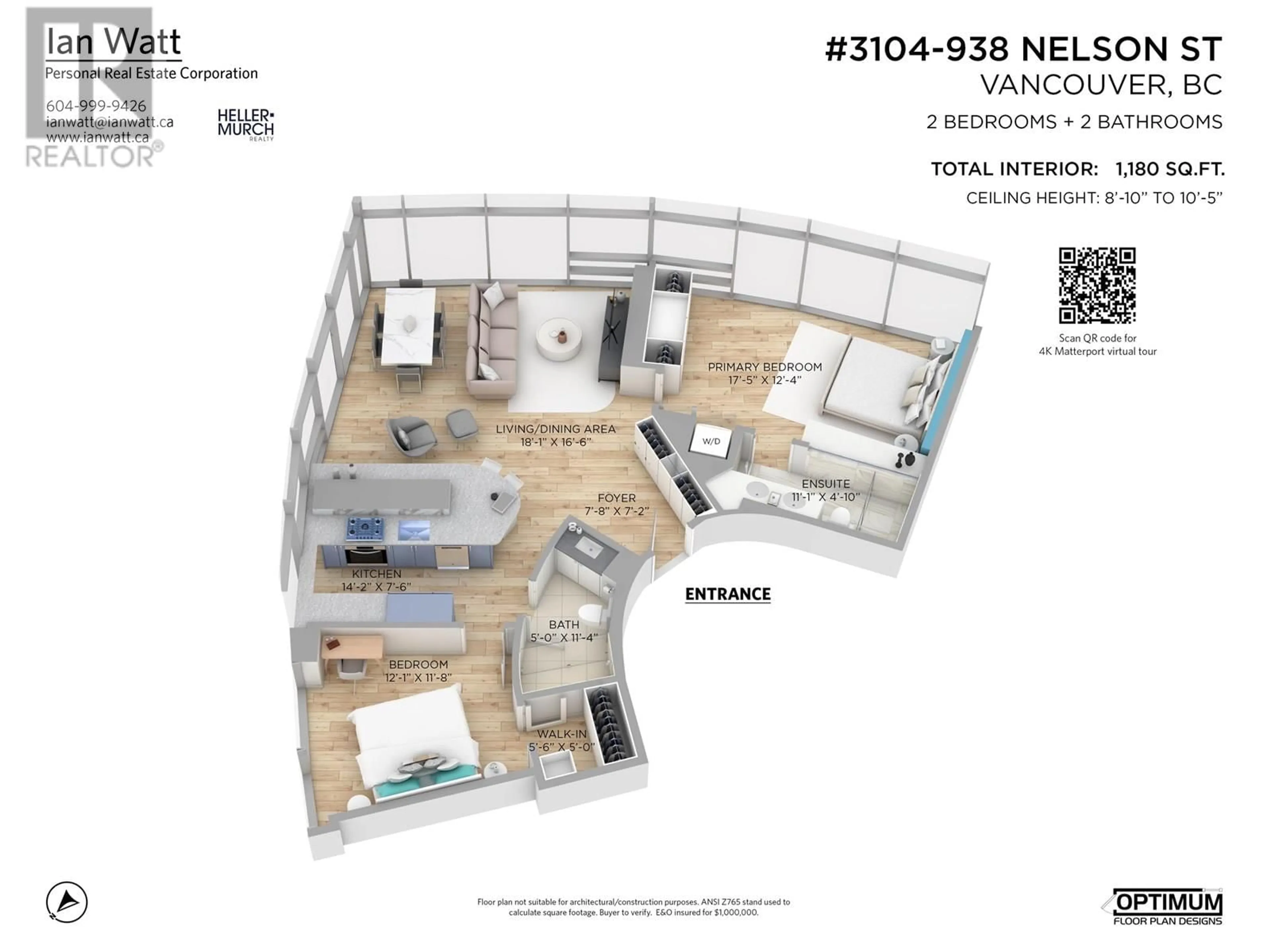 Floor plan for 3104 - 938 NELSON STREET, Vancouver British Columbia V6Z3A7