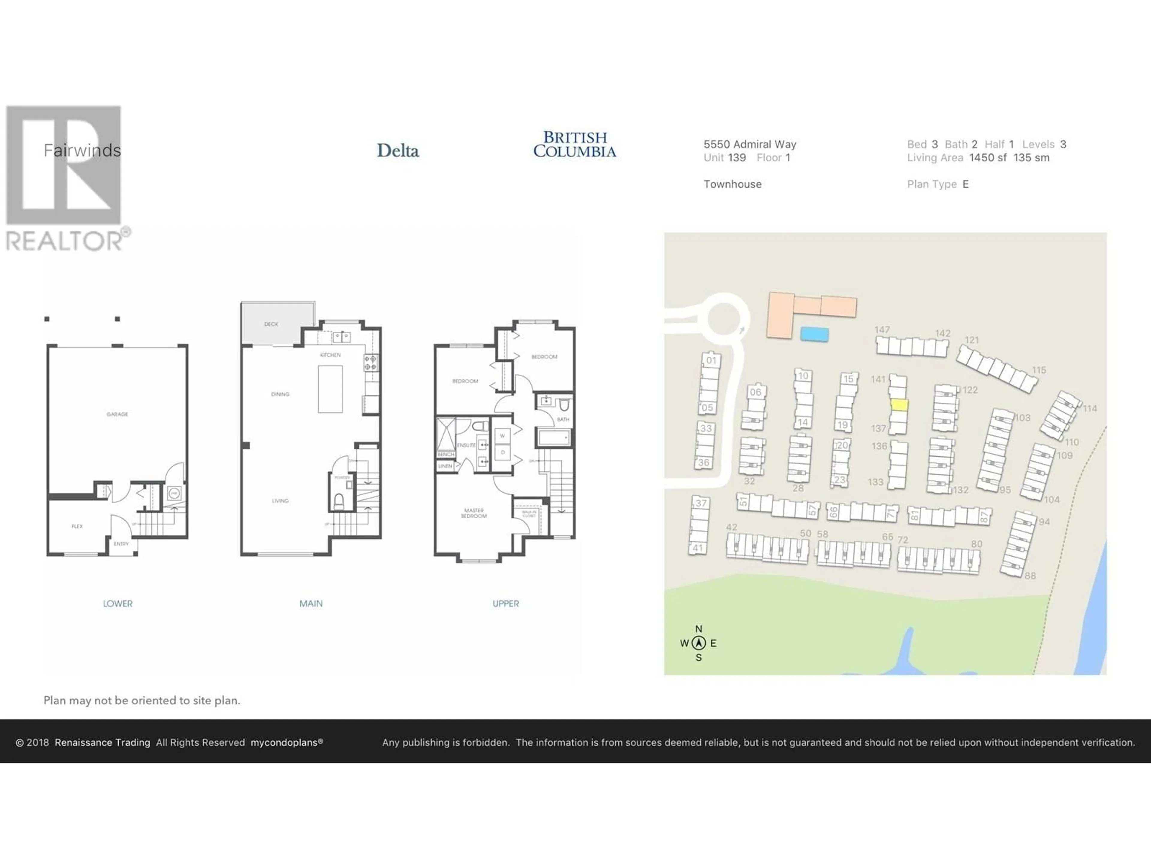 Floor plan for 139 - 5550 ADMIRAL WAY, Ladner British Columbia V4K0C4