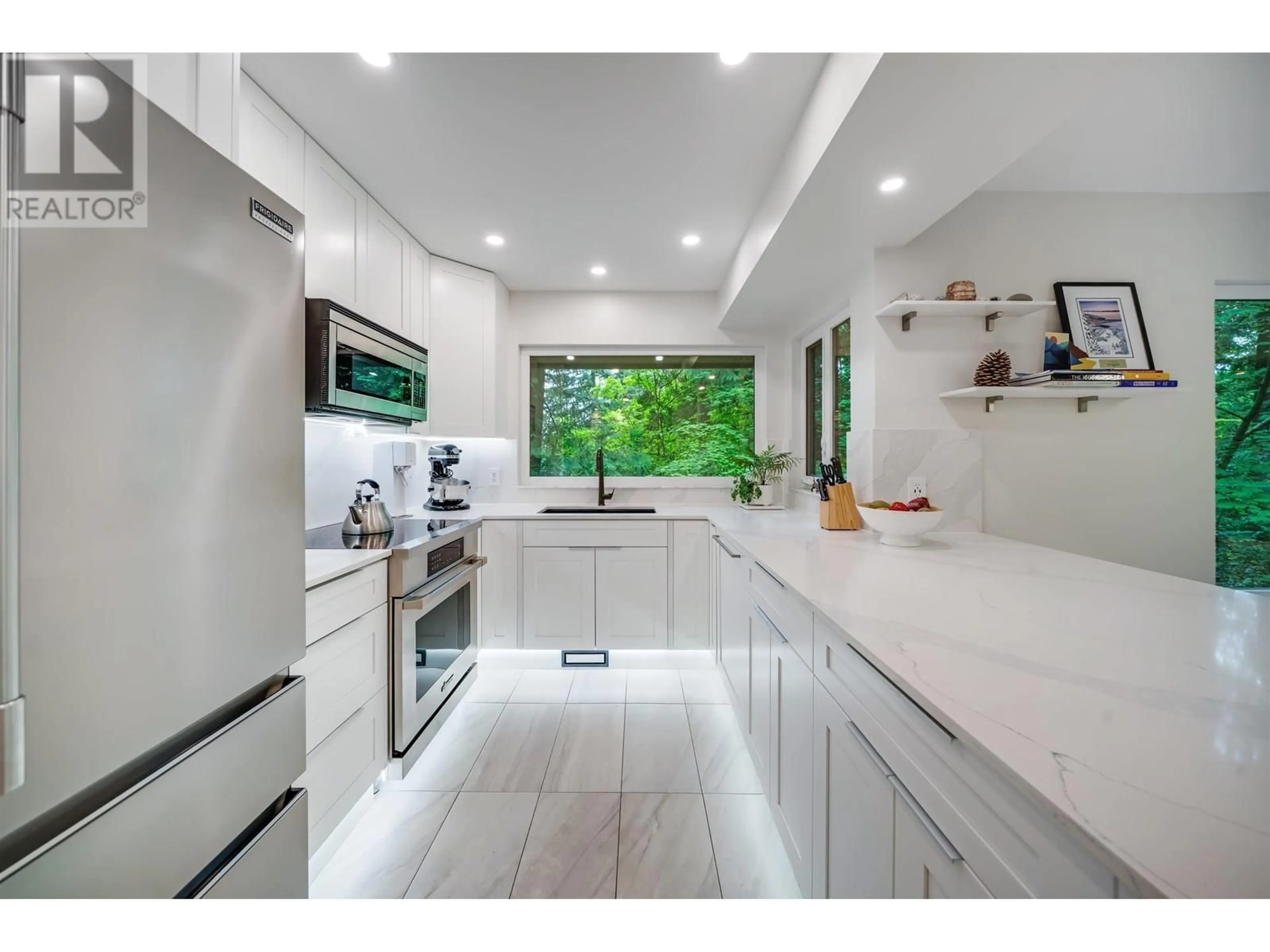 Contemporary kitchen, ceramic/tile floor for 867 FREDERICK ROAD, North Vancouver British Columbia V7K2Y5