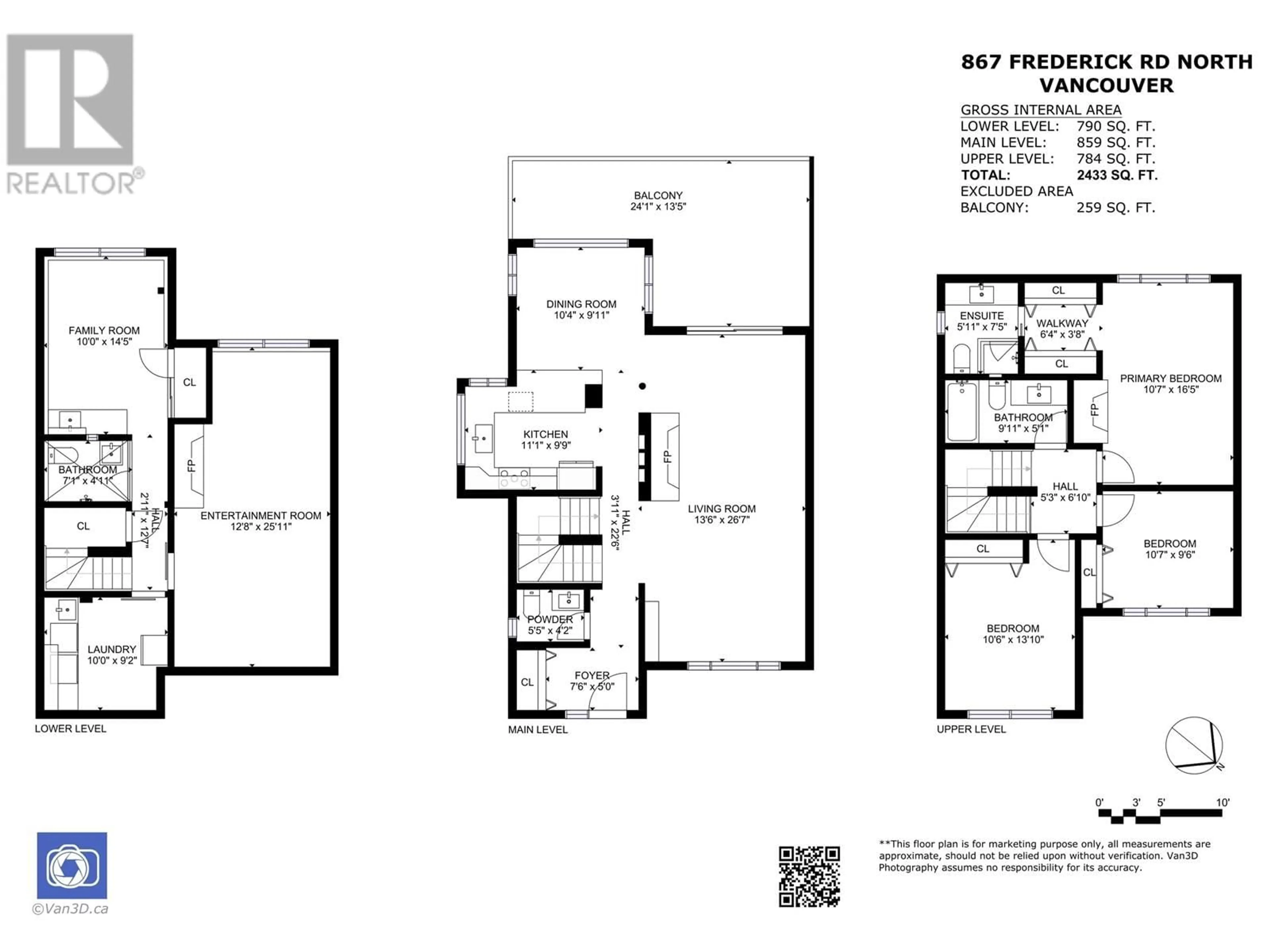 Floor plan for 867 FREDERICK ROAD, North Vancouver British Columbia V7K2Y5