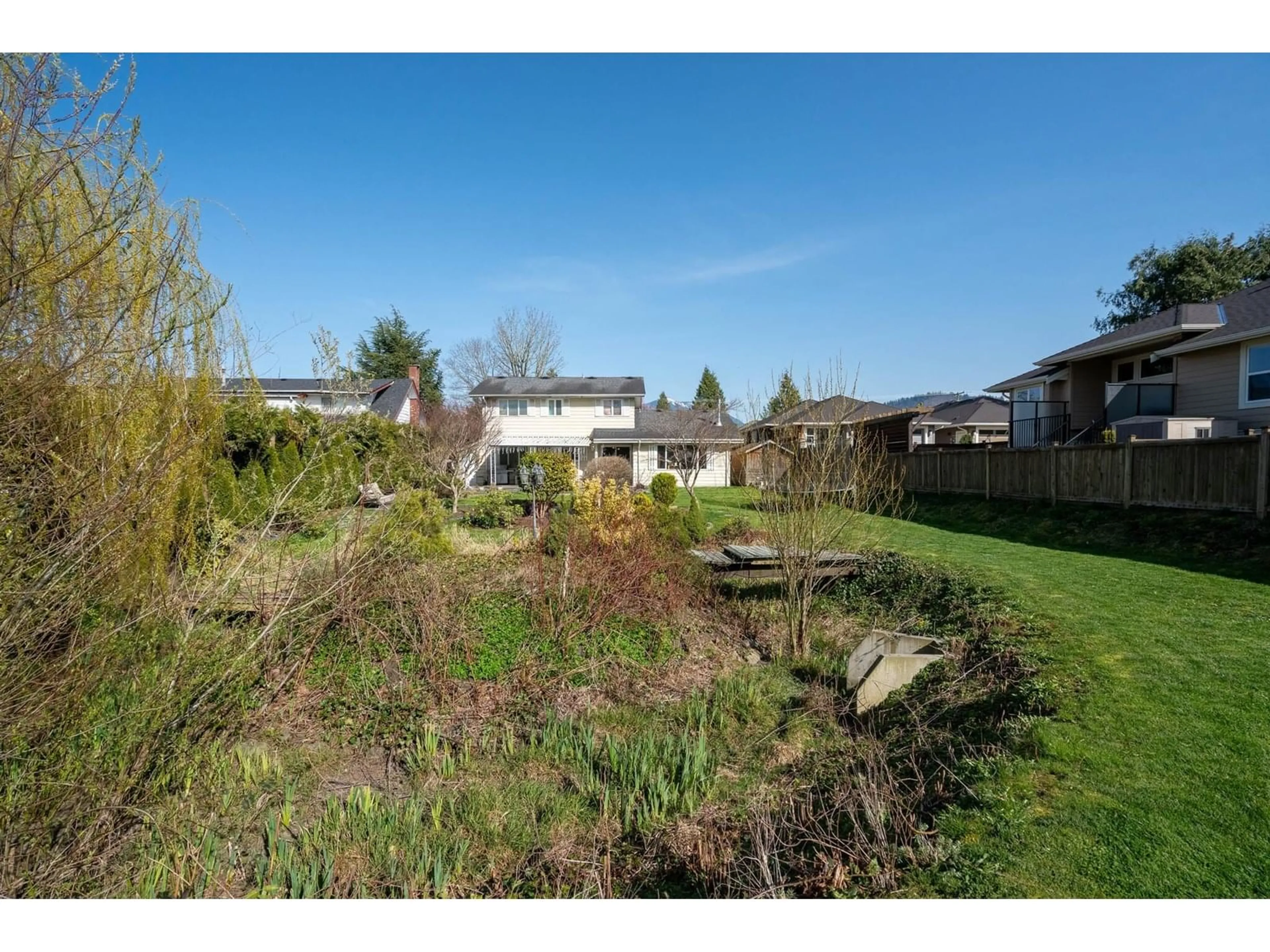 A pic from outside/outdoor area/front of a property/back of a property/a pic from drone, street for 6595 VEDDER ROAD, Chilliwack British Columbia V2R1C9
