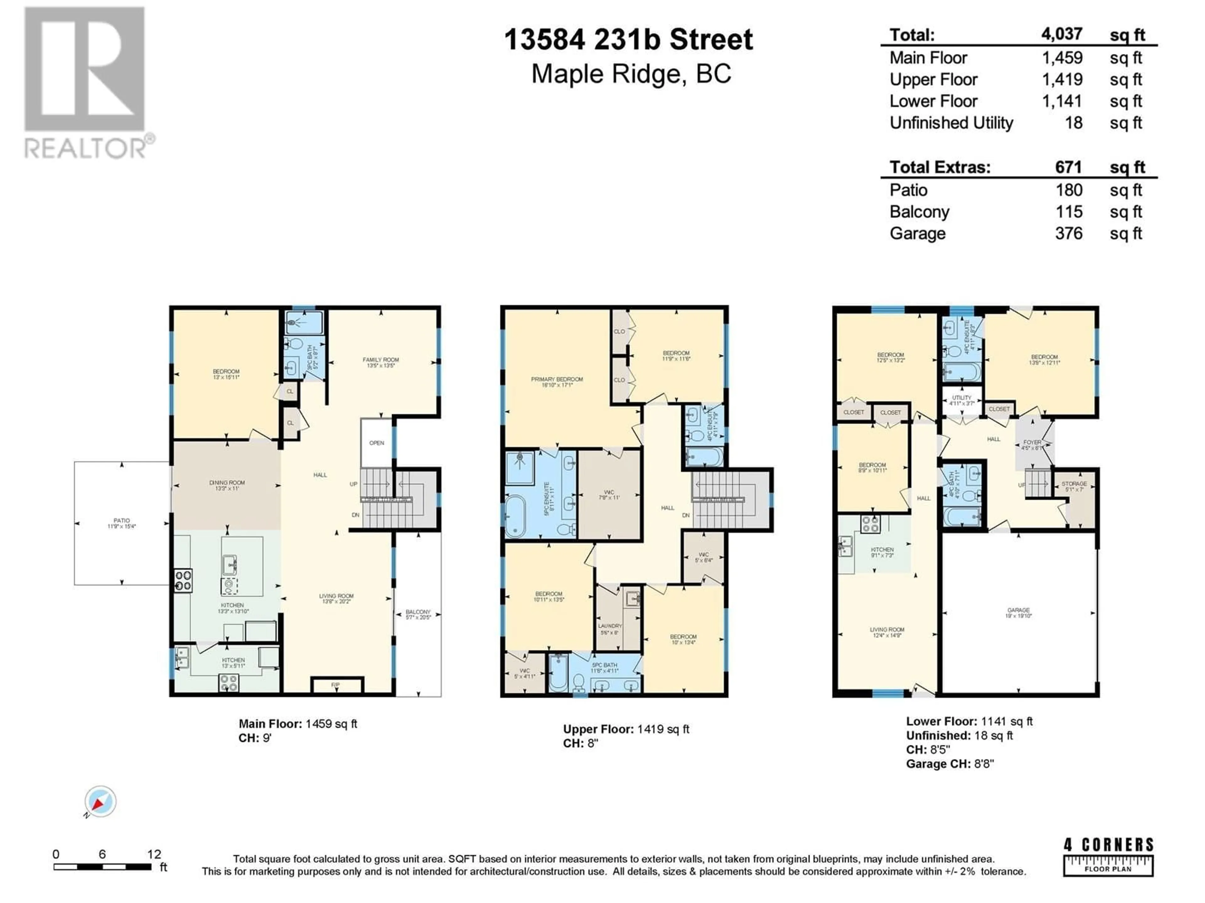 Floor plan for 13584 231B STREET, Maple Ridge British Columbia V4R2R5