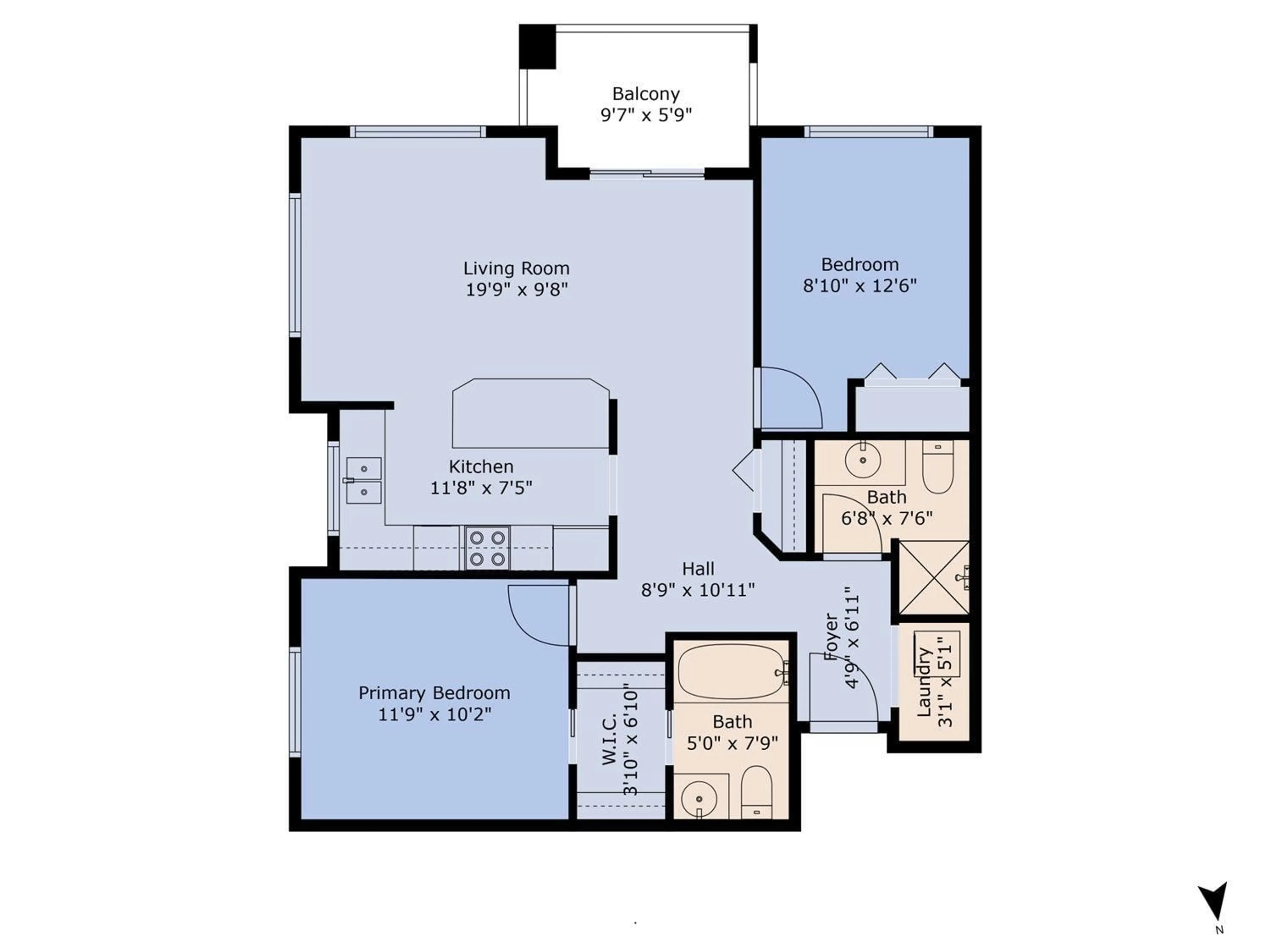 Floor plan for 405 - 45555 YALE ROAD, Chilliwack British Columbia V2P0A9
