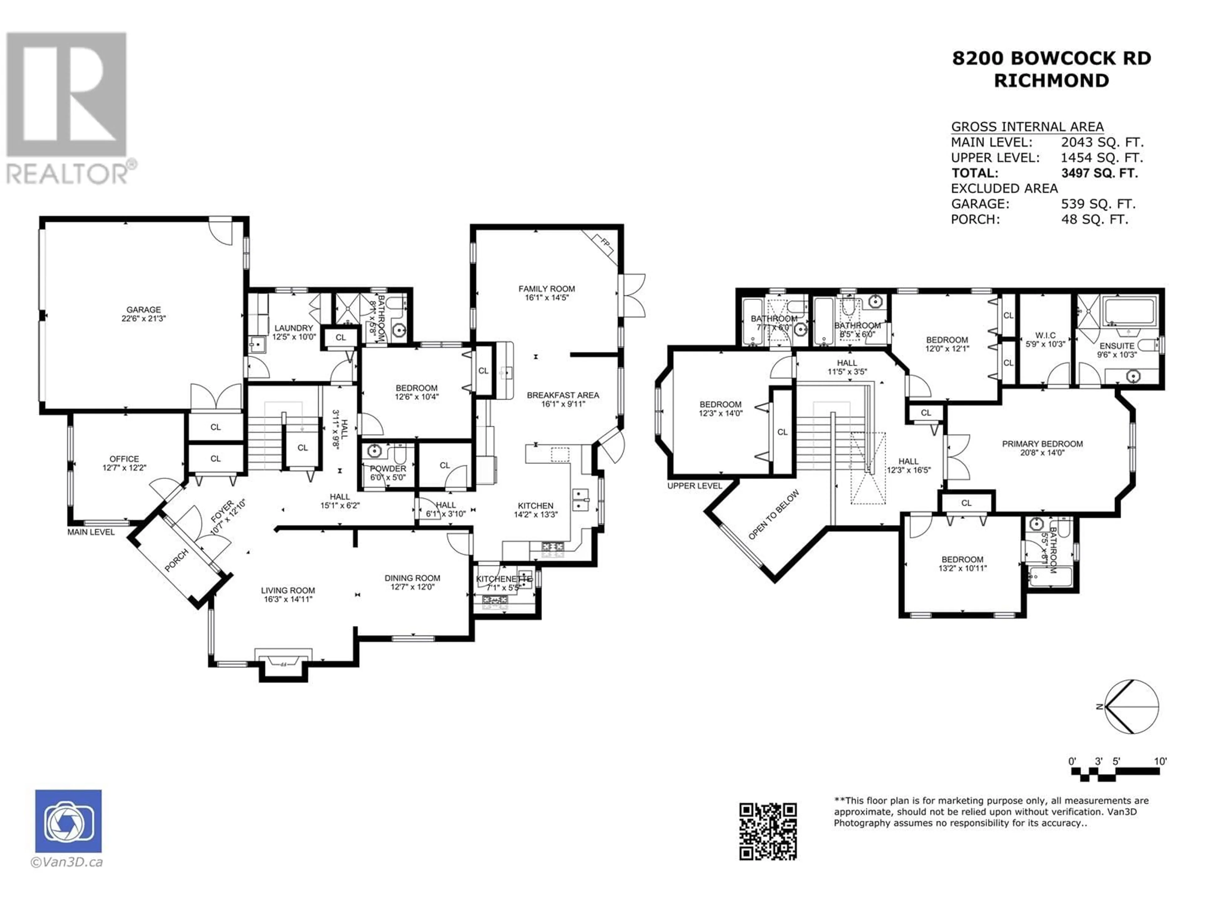 Floor plan for 8200 BOWCOCK ROAD, Richmond British Columbia V6Y1C2