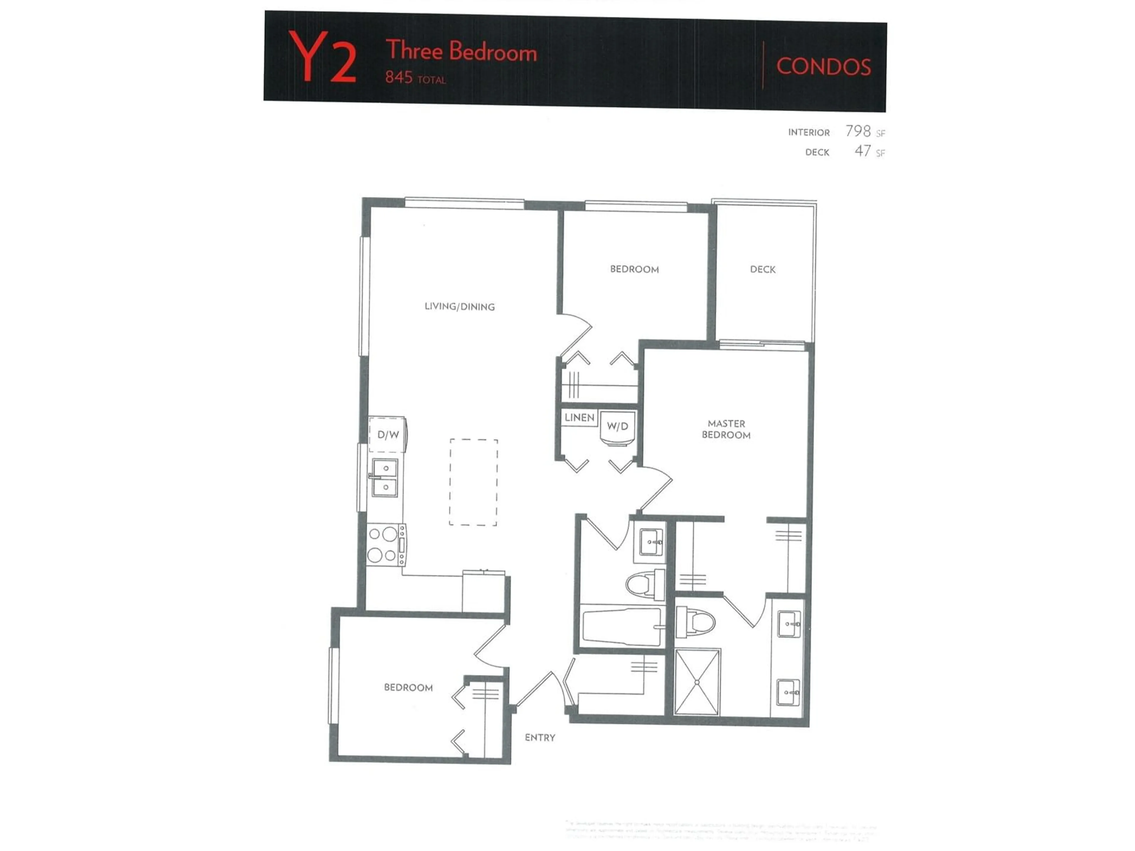 Floor plan for 501 - 15825 85, Surrey British Columbia V4N6W9