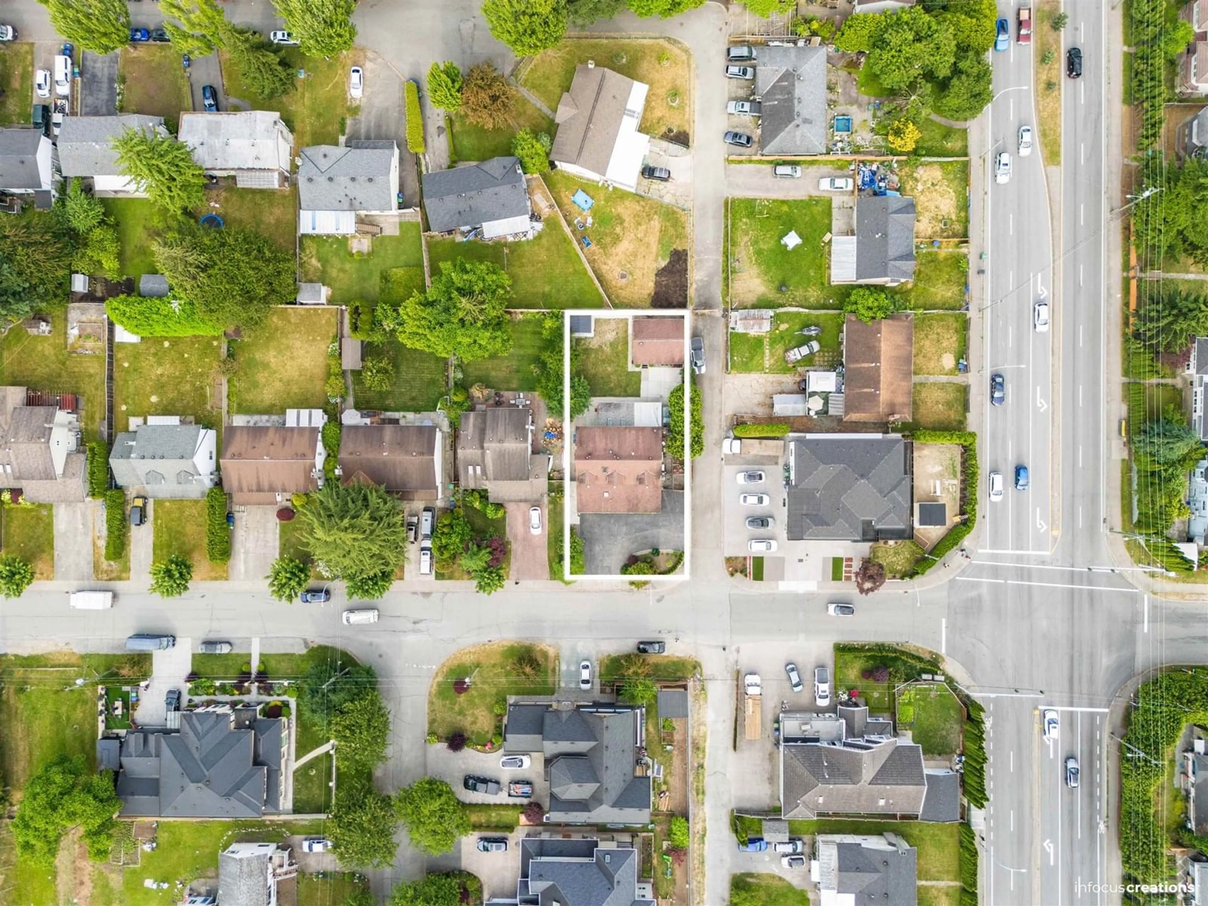 A pic from outside/outdoor area/front of a property/back of a property/a pic from drone, street for 8828 146, Surrey British Columbia V3R6R2