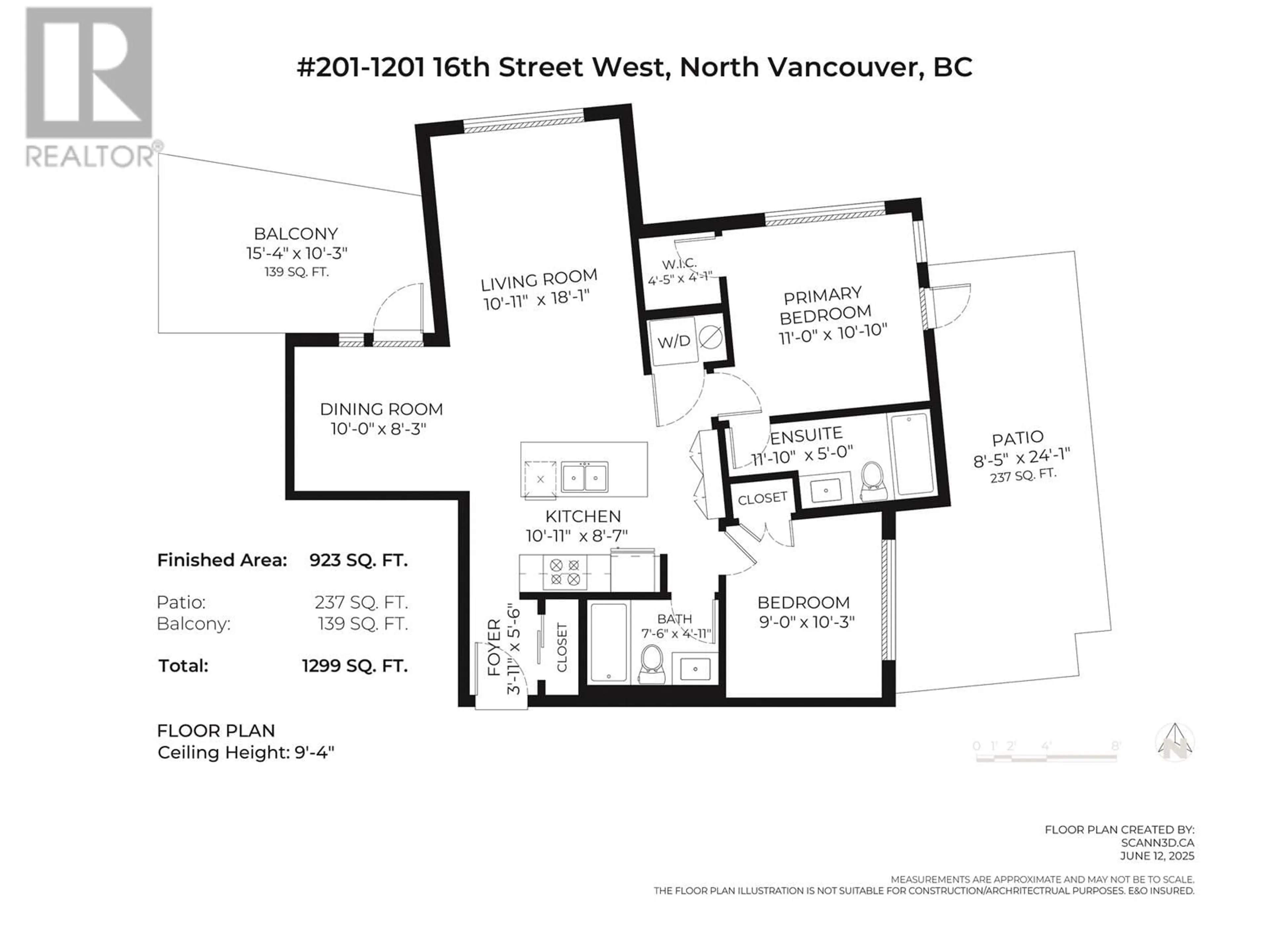 Floor plan for 201 - 1201 16TH STREET, North Vancouver British Columbia V7P1R5