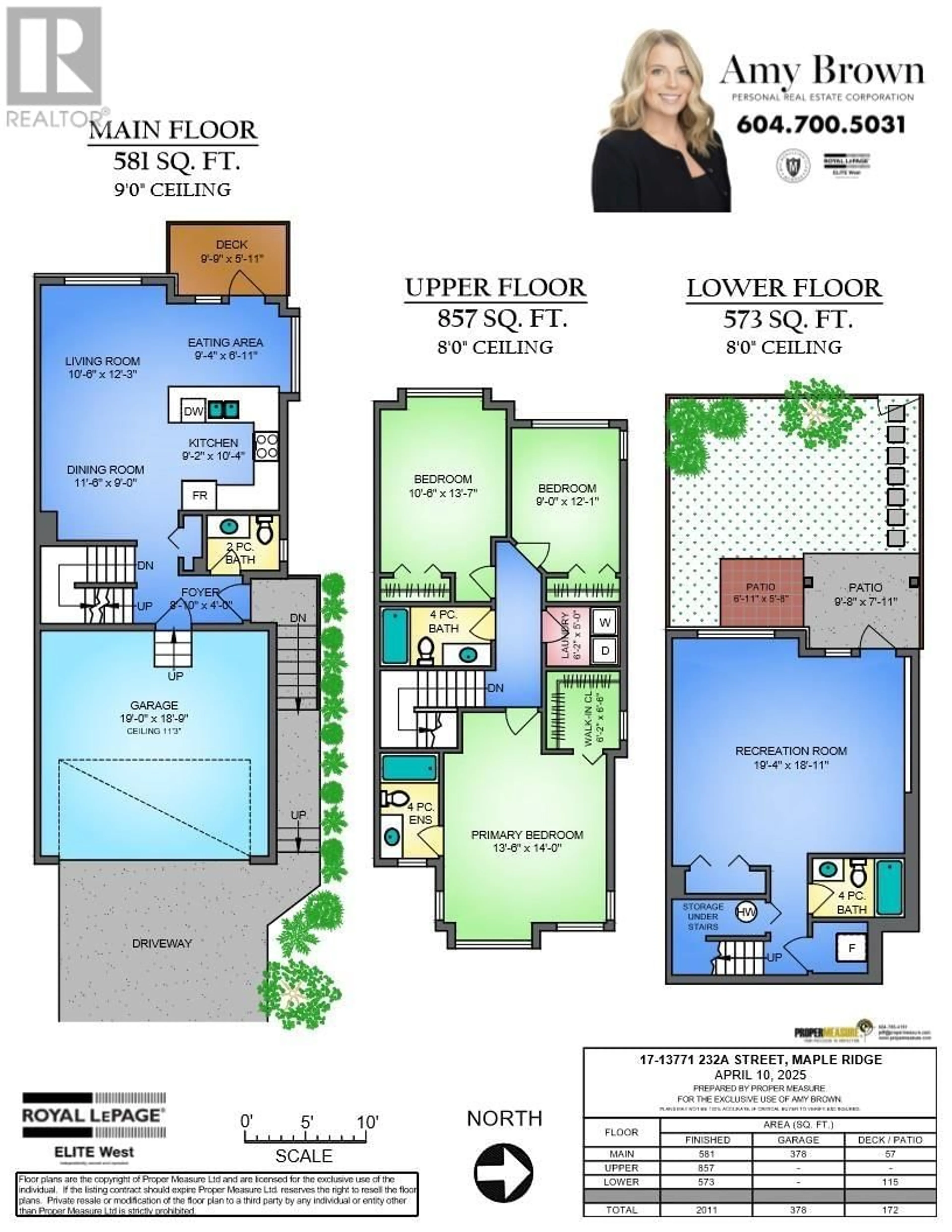 Floor plan for 17 - 13771 232A STREET, Maple Ridge British Columbia V4R0C5