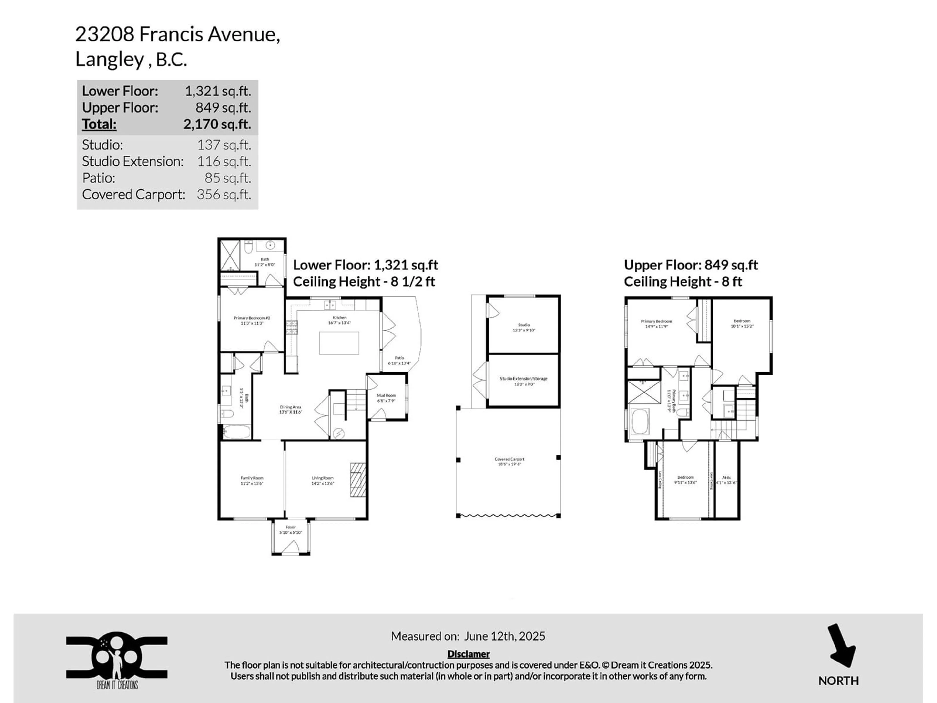 Floor plan for 23208 FRANCIS, Langley British Columbia V1M2S5