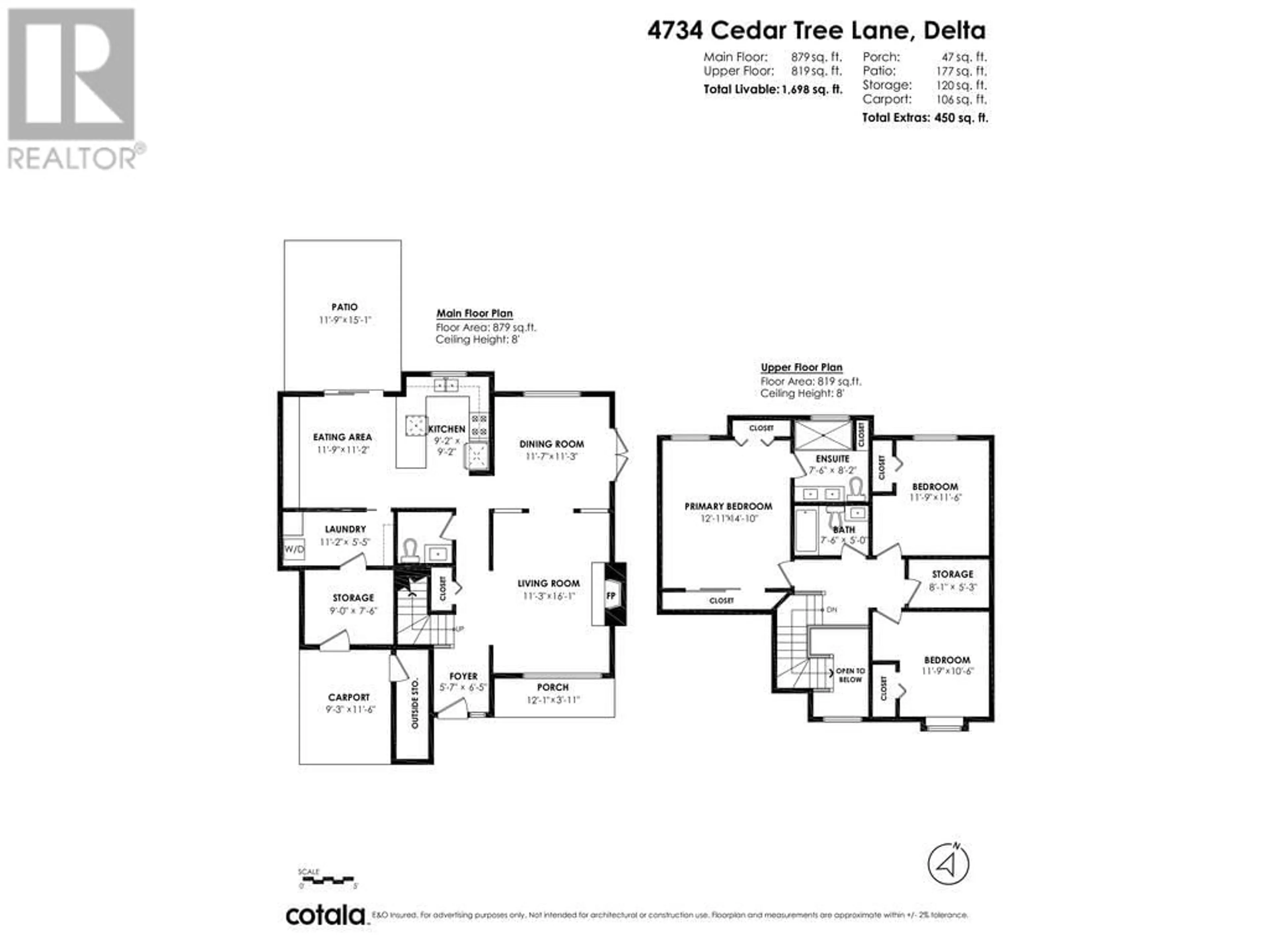 Floor plan for 4734 CEDAR TREE LANE, Ladner British Columbia V4K4G6