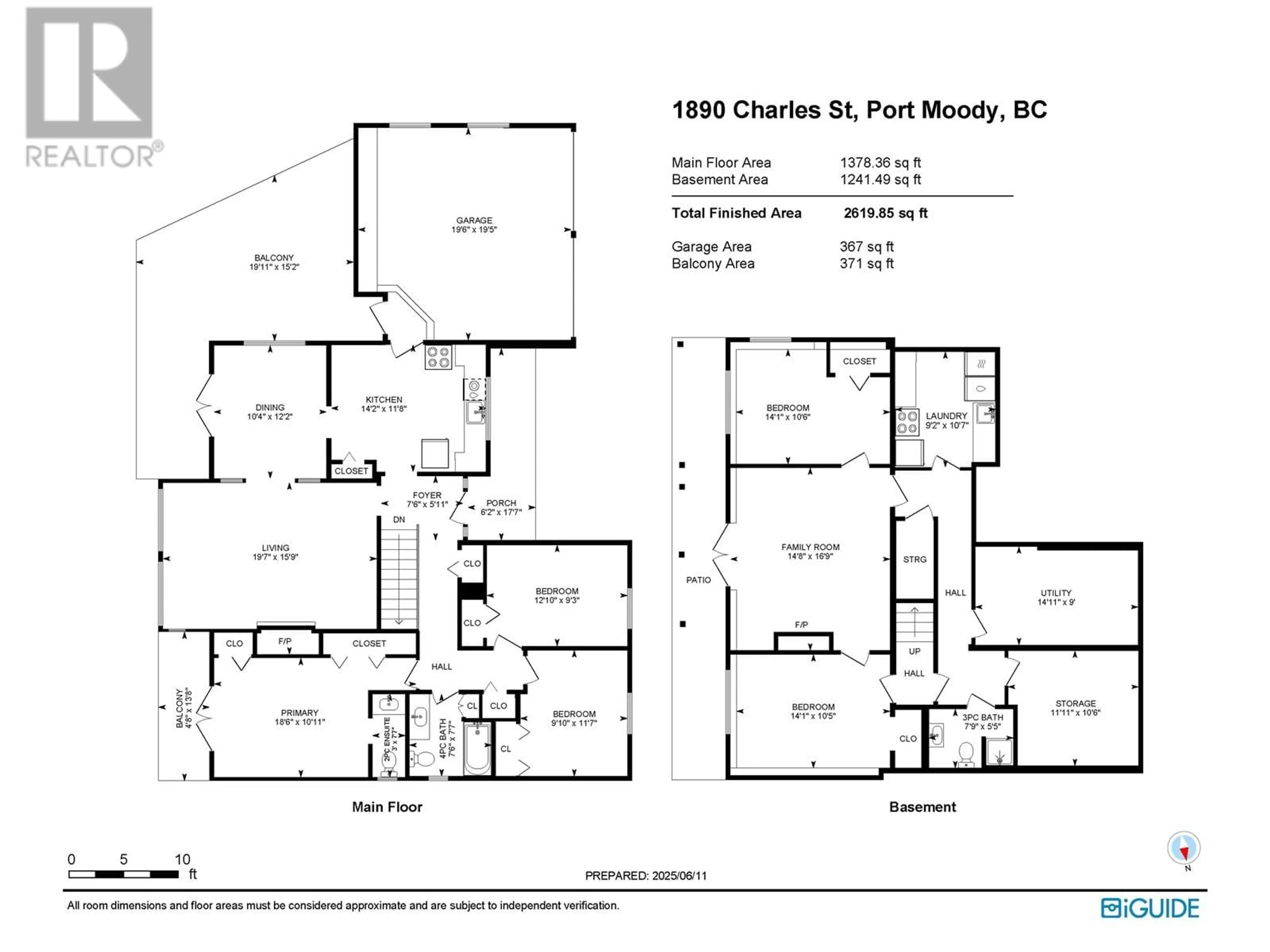 Floor plan for 1890 CHARLES STREET, Port Moody British Columbia V3H2M3