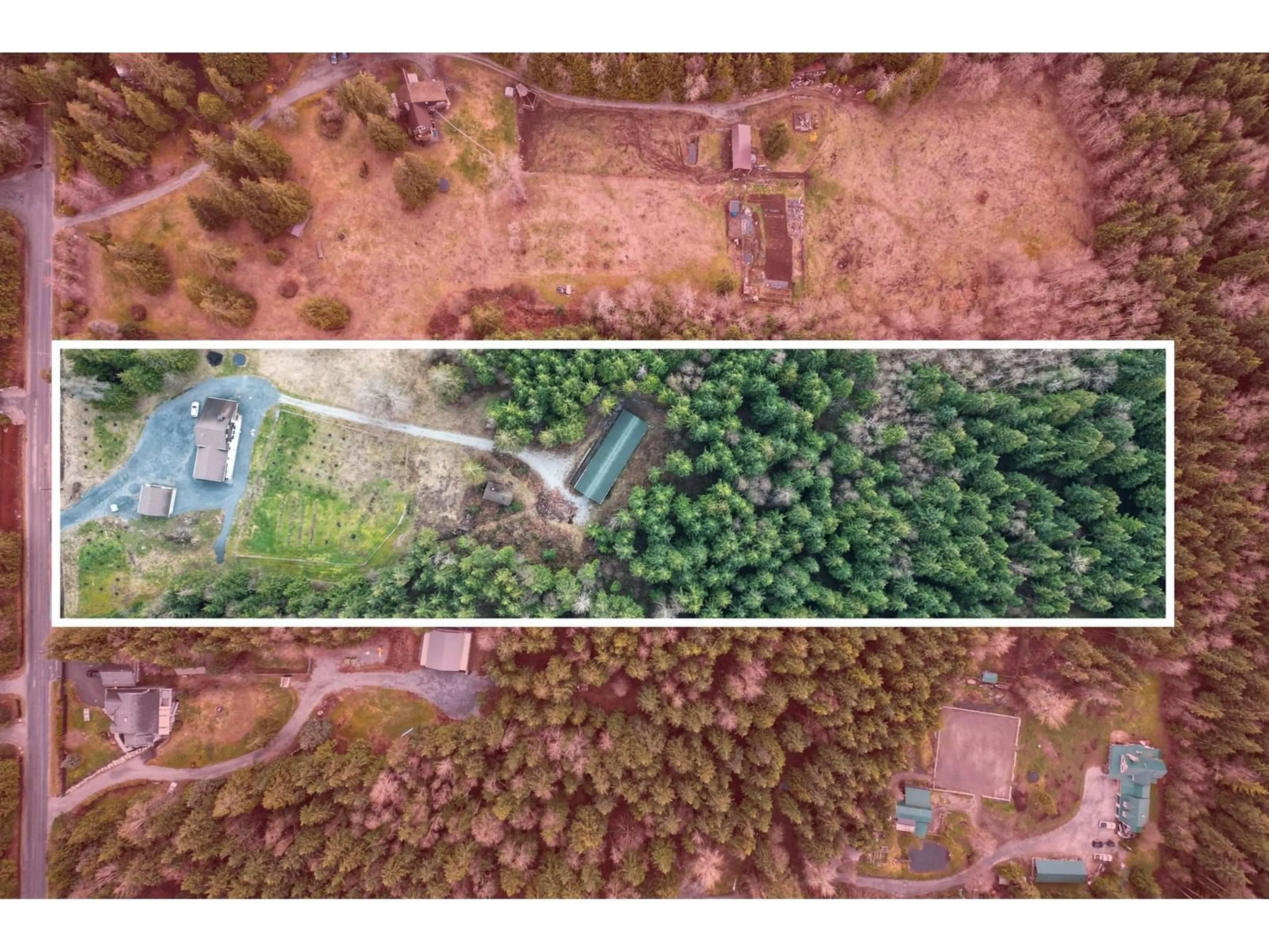 A pic from outside/outdoor area/front of a property/back of a property/a pic from drone, forest/trees view for 13100 BELL, Mission British Columbia V4S1C6