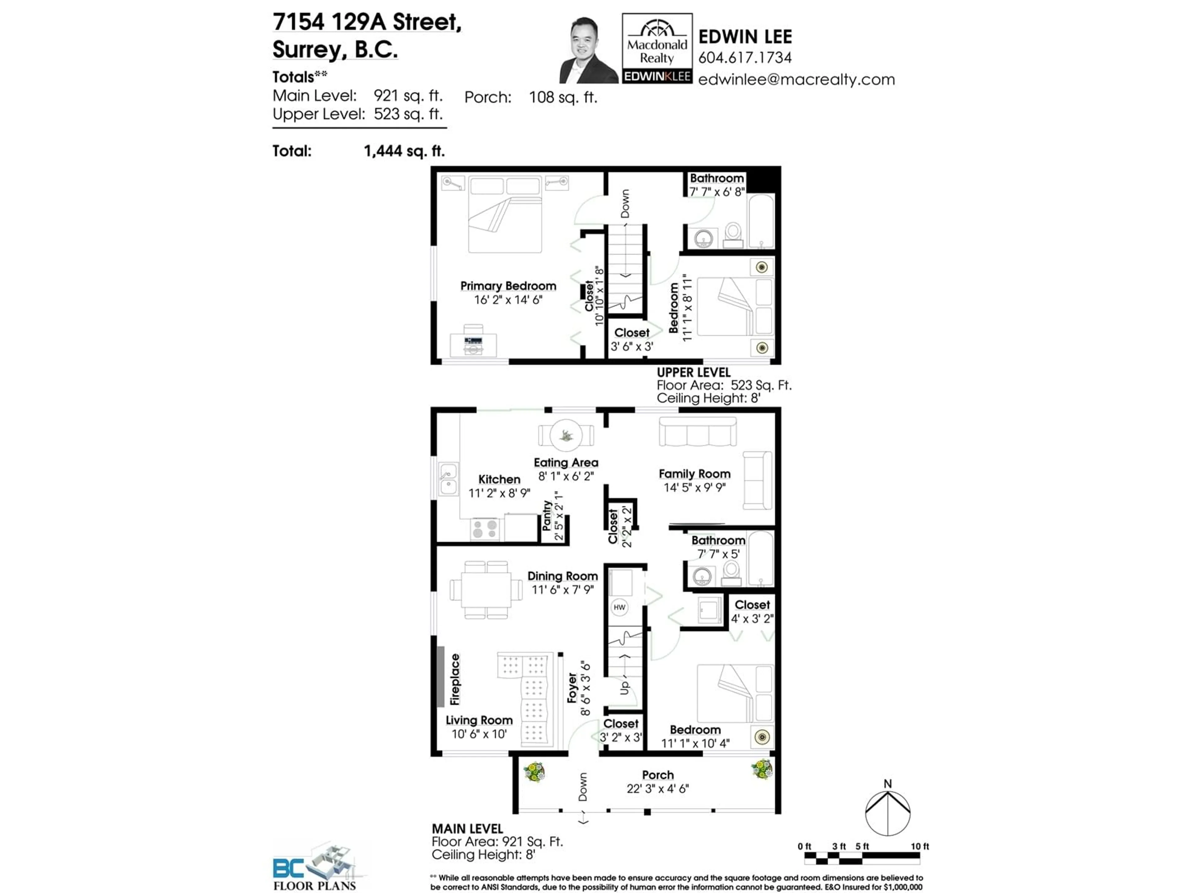 Floor plan for 7154 129A, Surrey British Columbia V3W6T3
