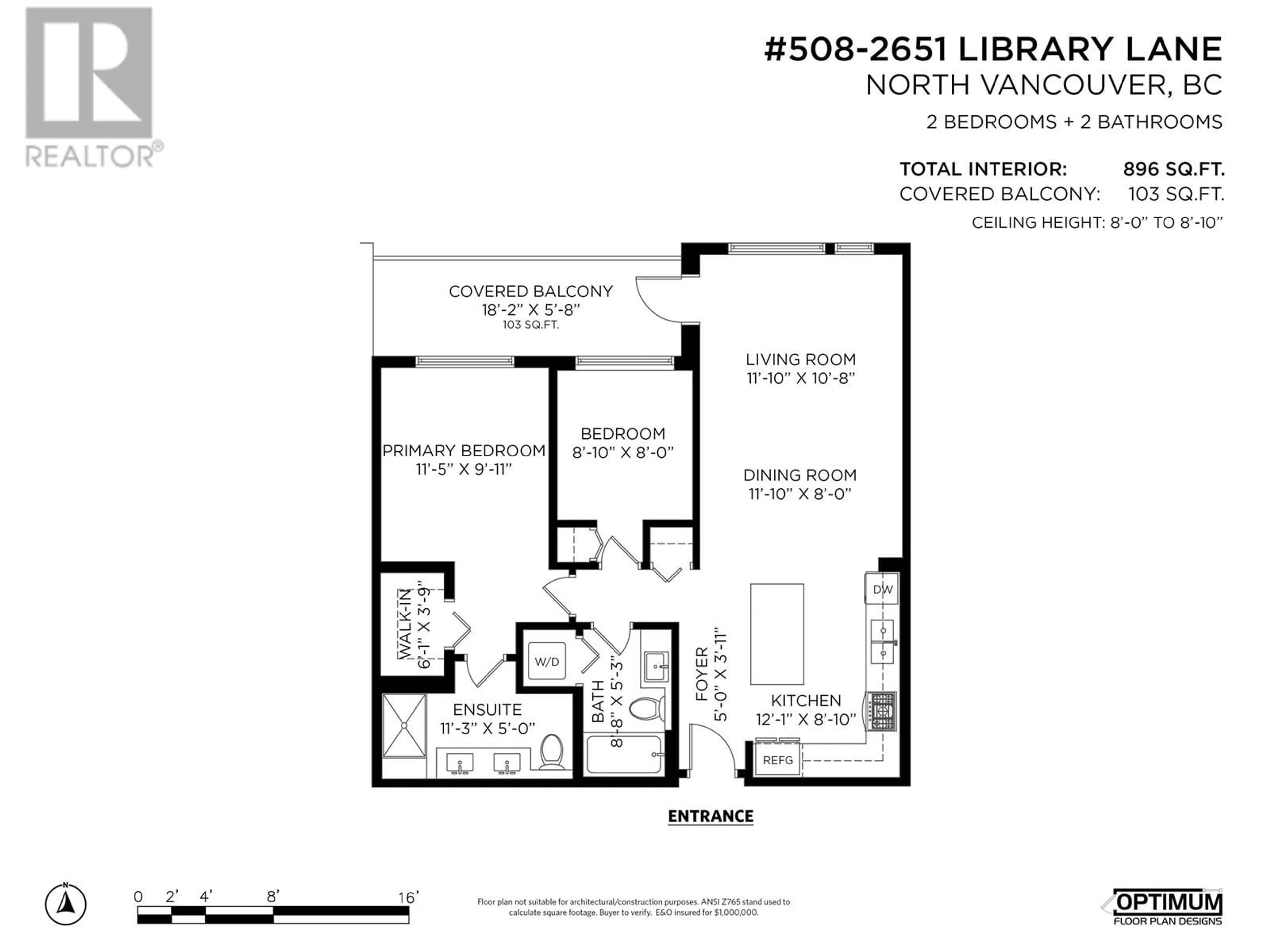 Floor plan for 508 - 2651 LIBRARY LANE, North Vancouver British Columbia V7J0C1