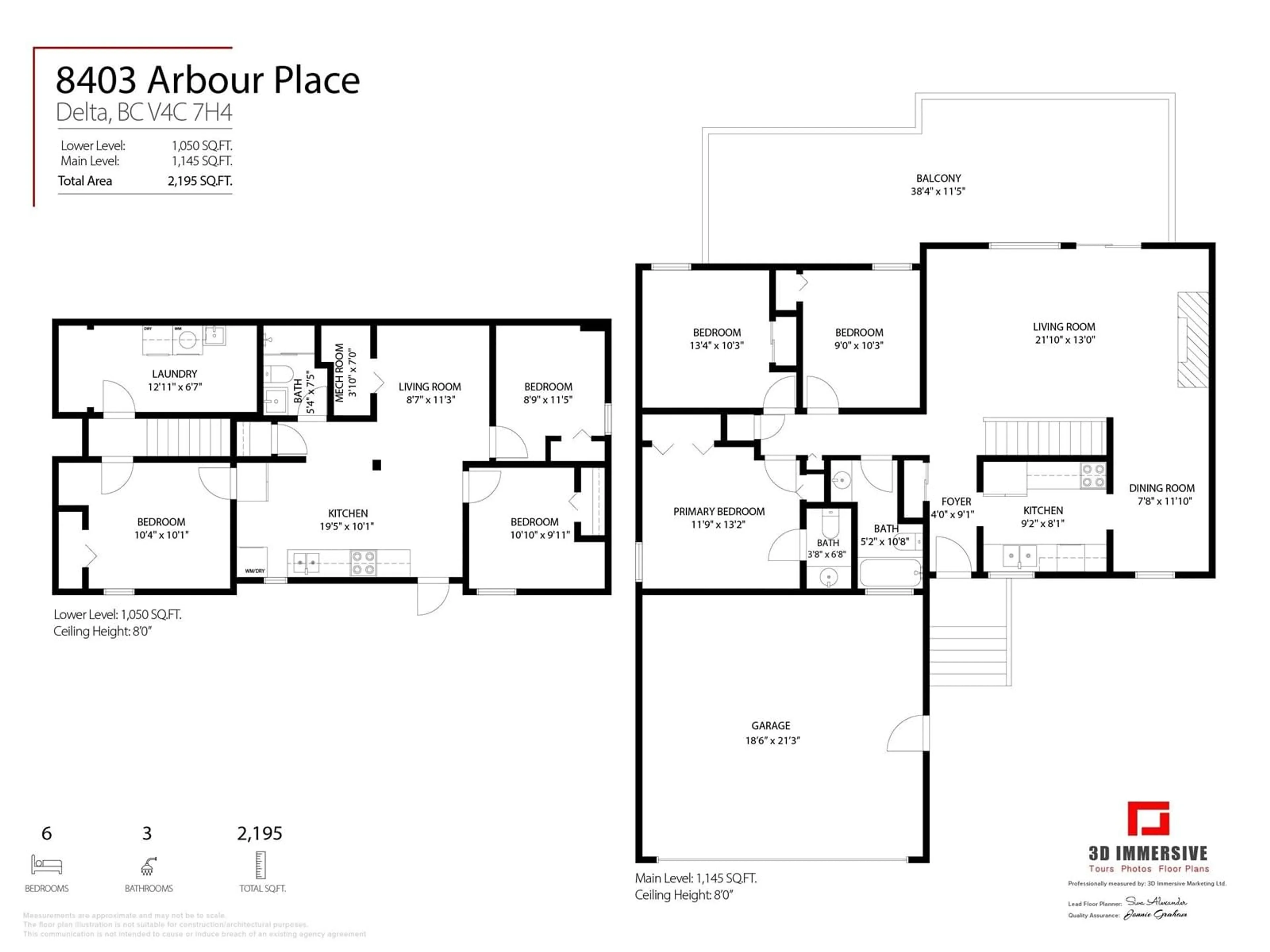Floor plan for 8403 ARBOUR, Delta British Columbia V4C7H4
