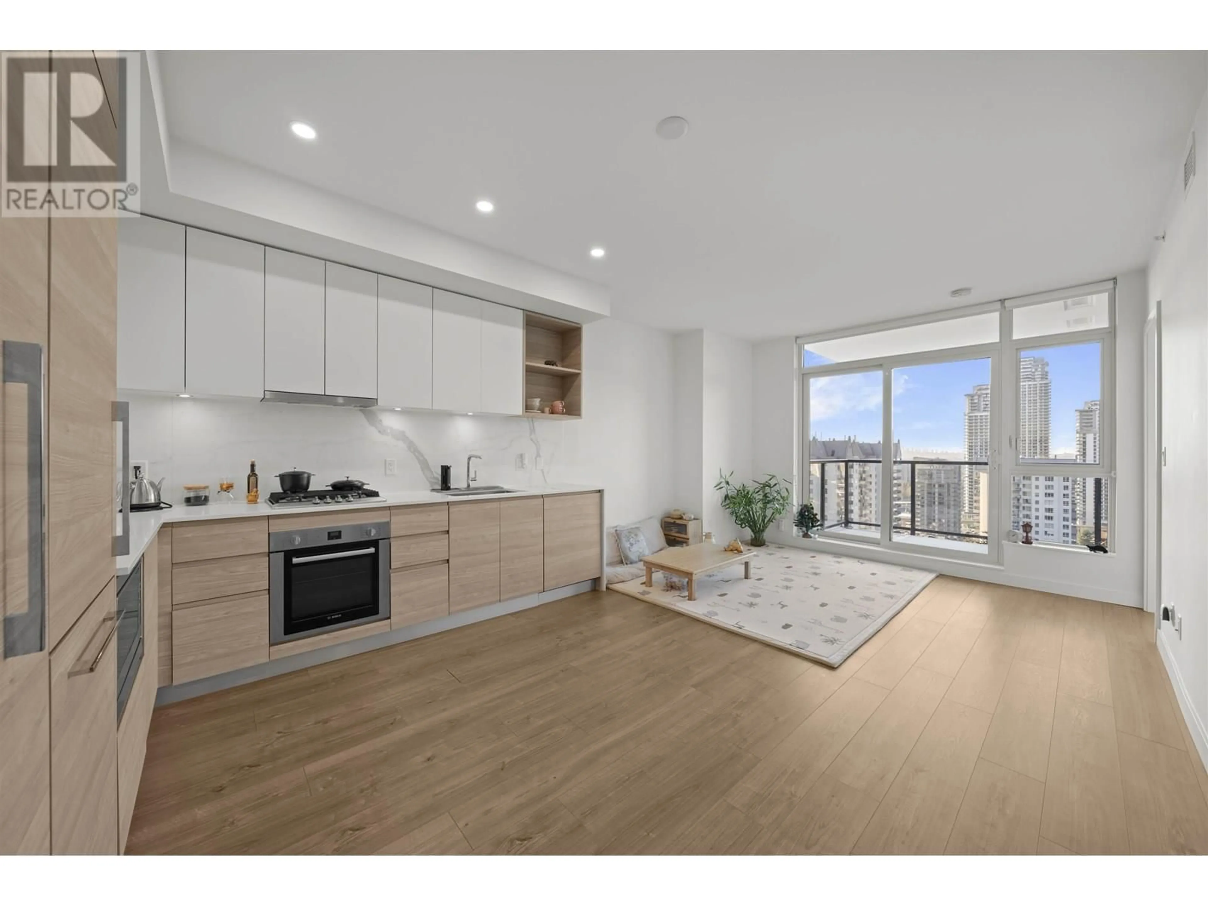 Open concept kitchen, wood/laminate floor for 1707 - 595 AUSTIN AVENUE, Coquitlam British Columbia V3K3N2