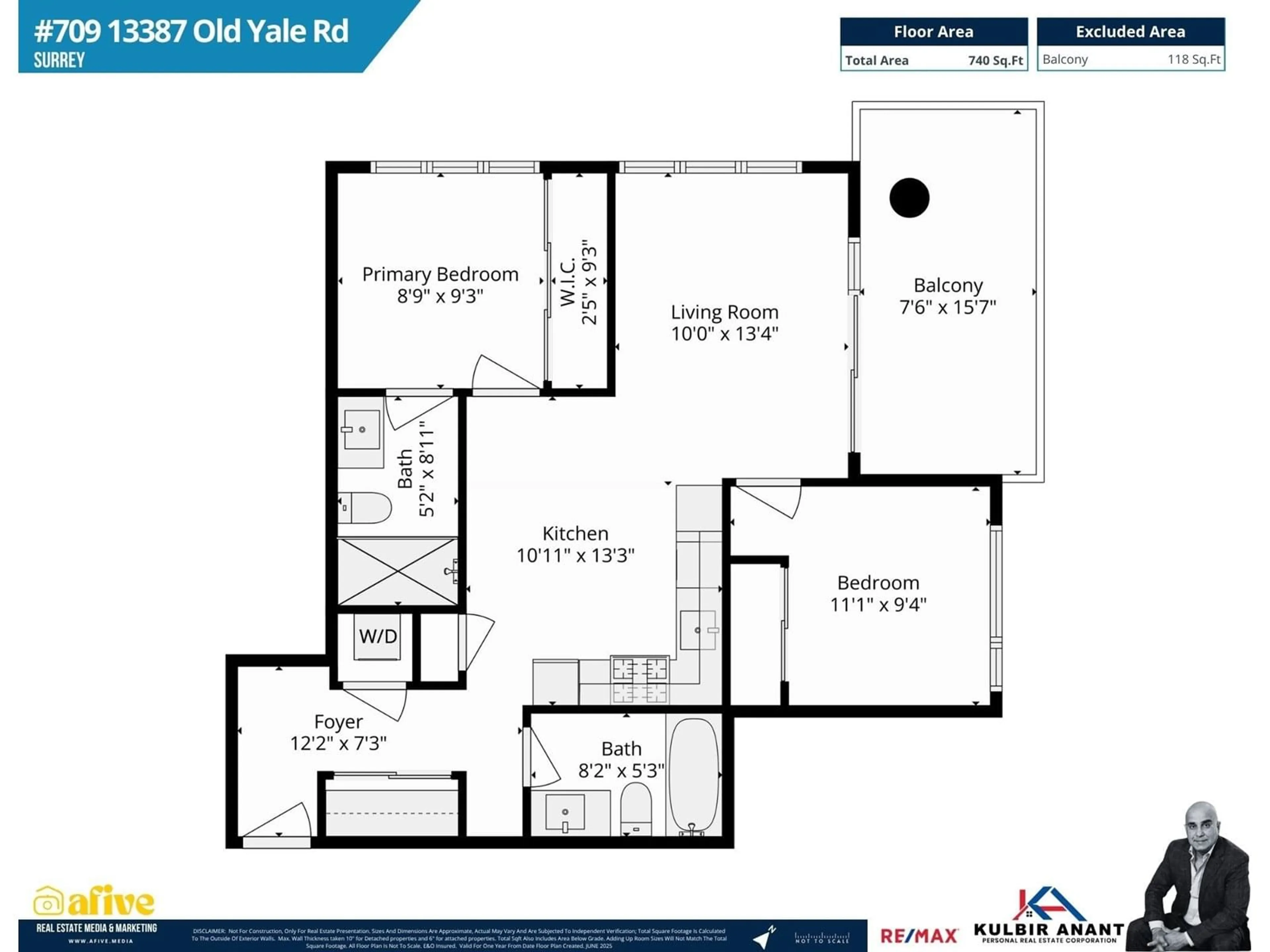 Floor plan for 709 - 13387 OLD YALE, Surrey British Columbia V3T0V6
