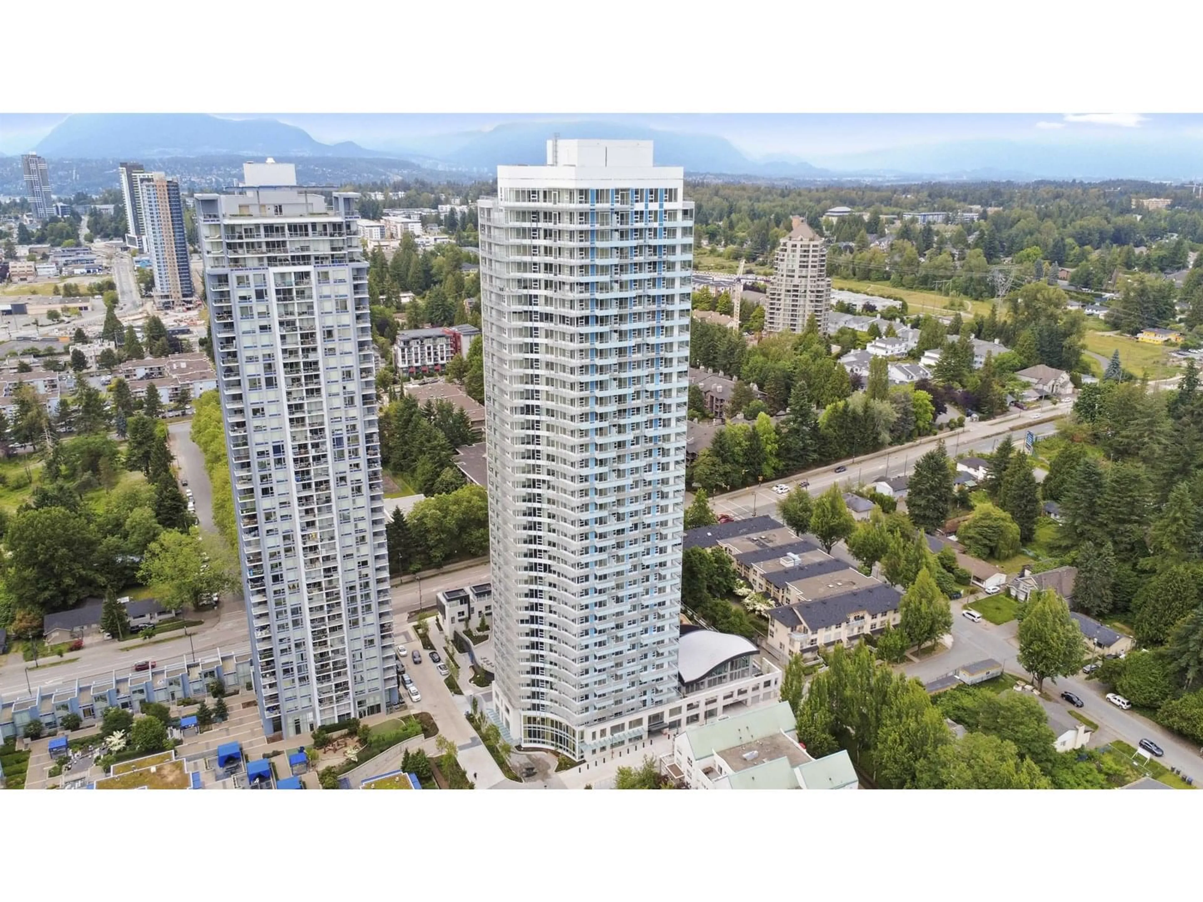 A pic from outside/outdoor area/front of a property/back of a property/a pic from drone, city buildings view from balcony for 901 - 13768 100, Surrey British Columbia V3T0V2