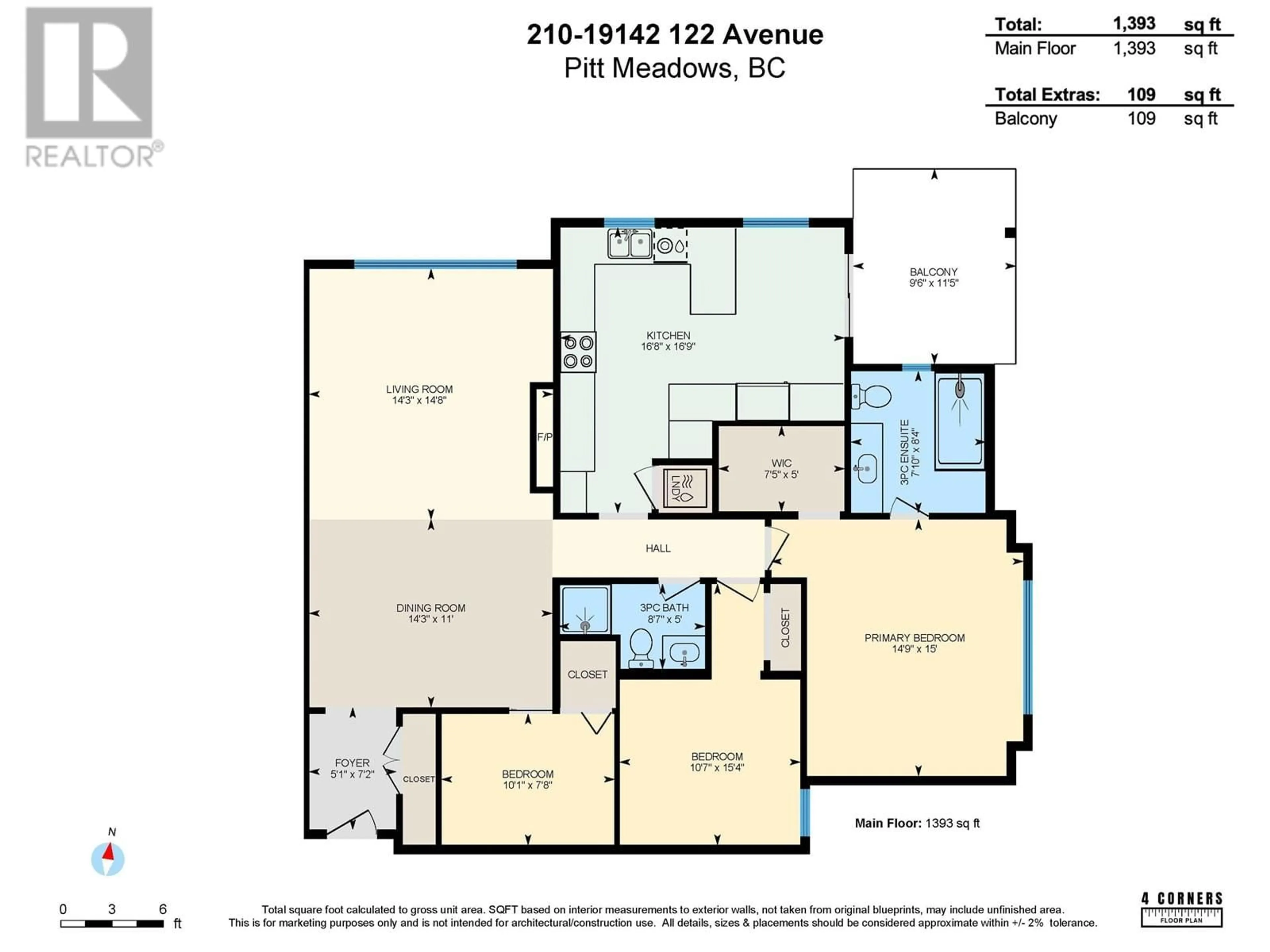 Floor plan for 210 - 19142 122 AVENUE, Pitt Meadows British Columbia V3Y2P9