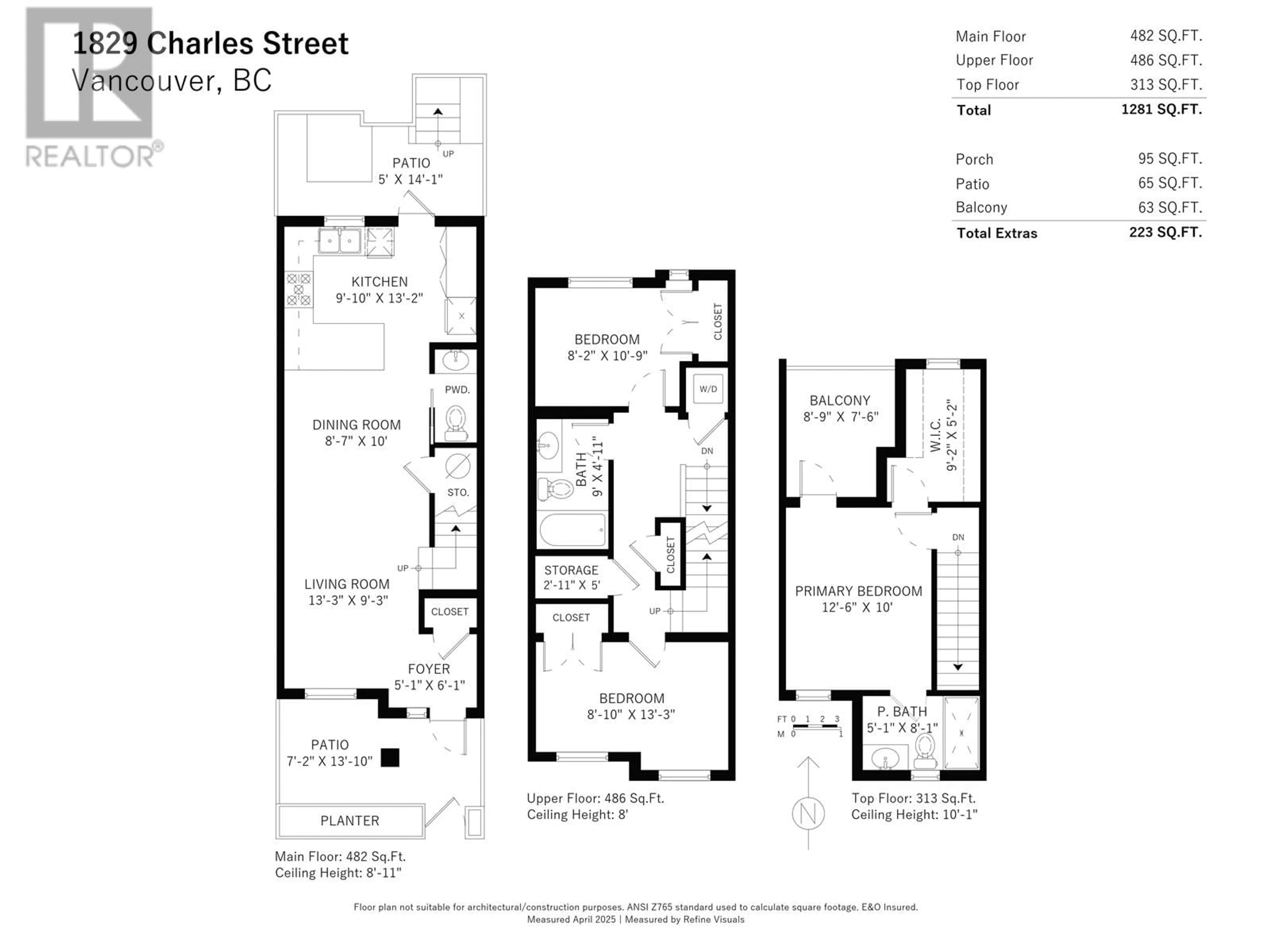 Floor plan for 1829 CHARLES STREET, Vancouver British Columbia V5L0B2