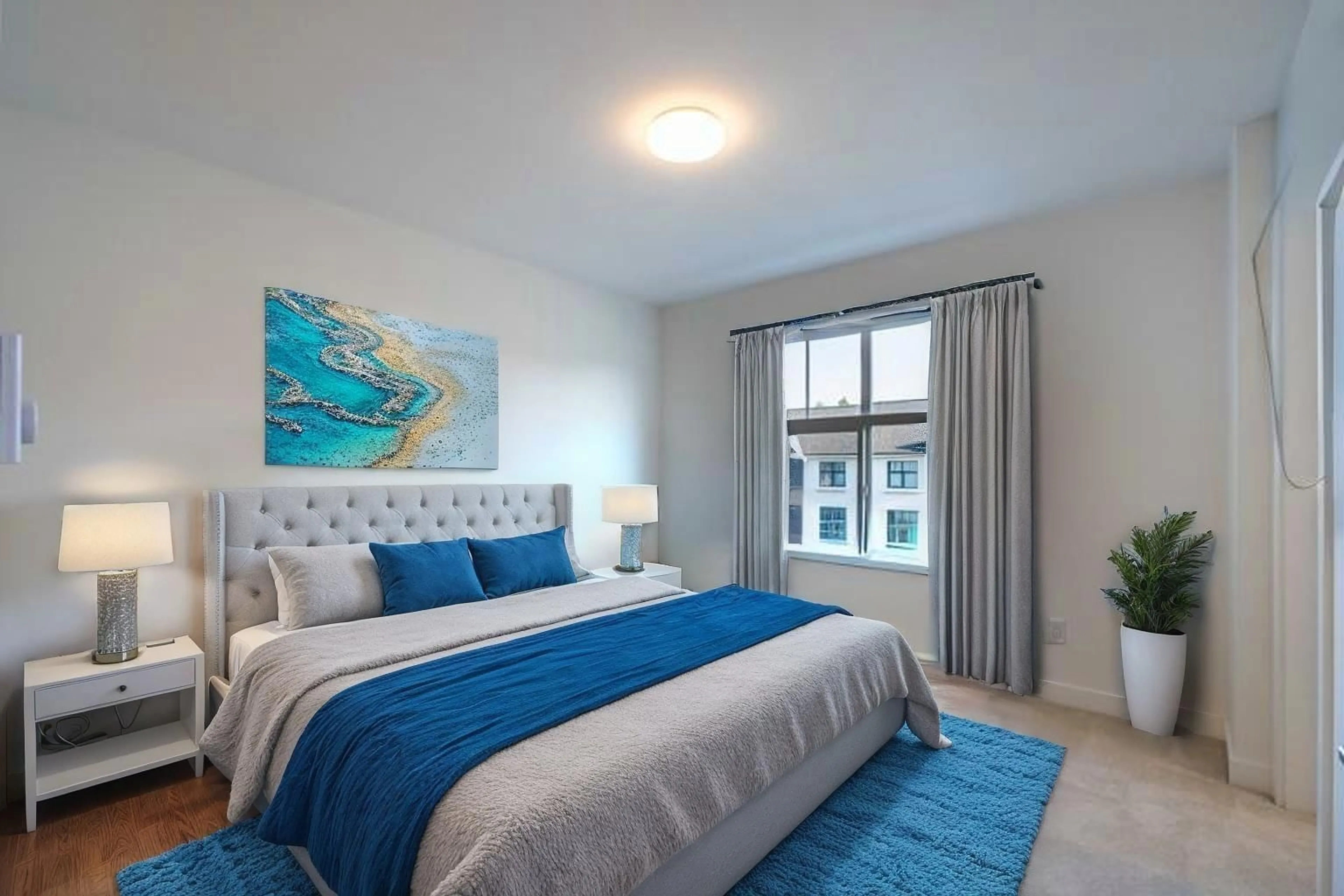 Bedroom with bed, carpet floor for 4 - 14151 58A, Surrey British Columbia V3X0L1