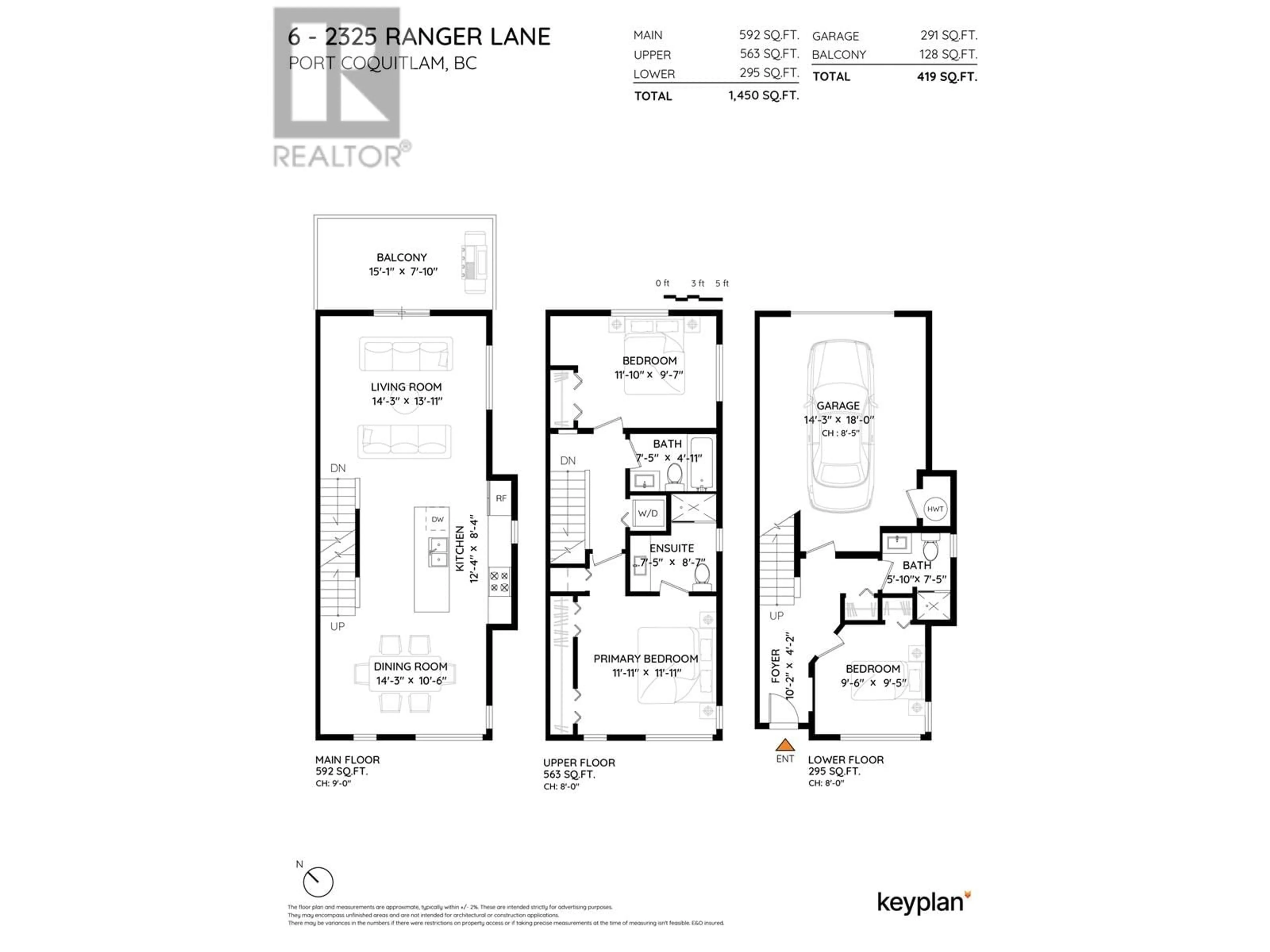 Floor plan for 6 - 2325 RANGER LANE, Port Coquitlam British Columbia V3B0K7