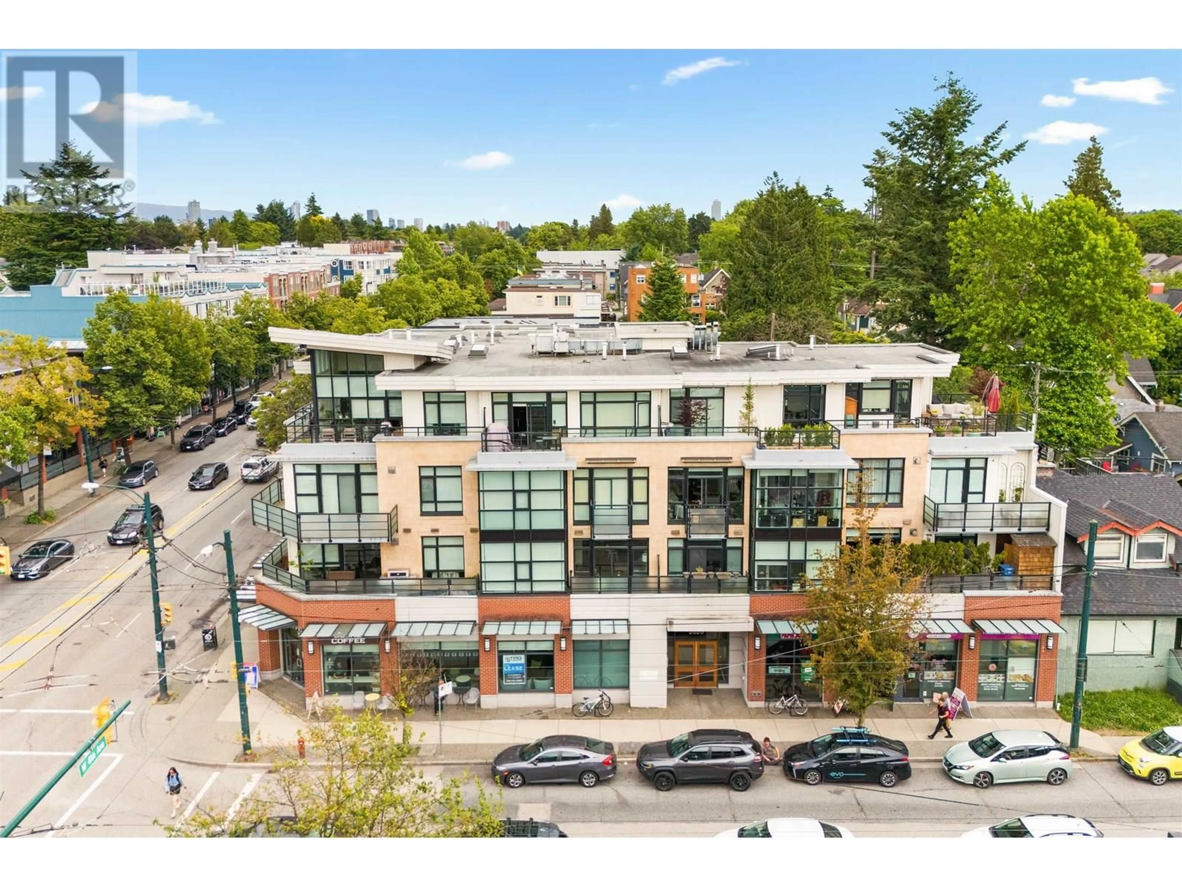A pic from outside/outdoor area/front of a property/back of a property/a pic from drone, unknown for 206 - 2020 ALMA STREET, Vancouver British Columbia V6R3P9