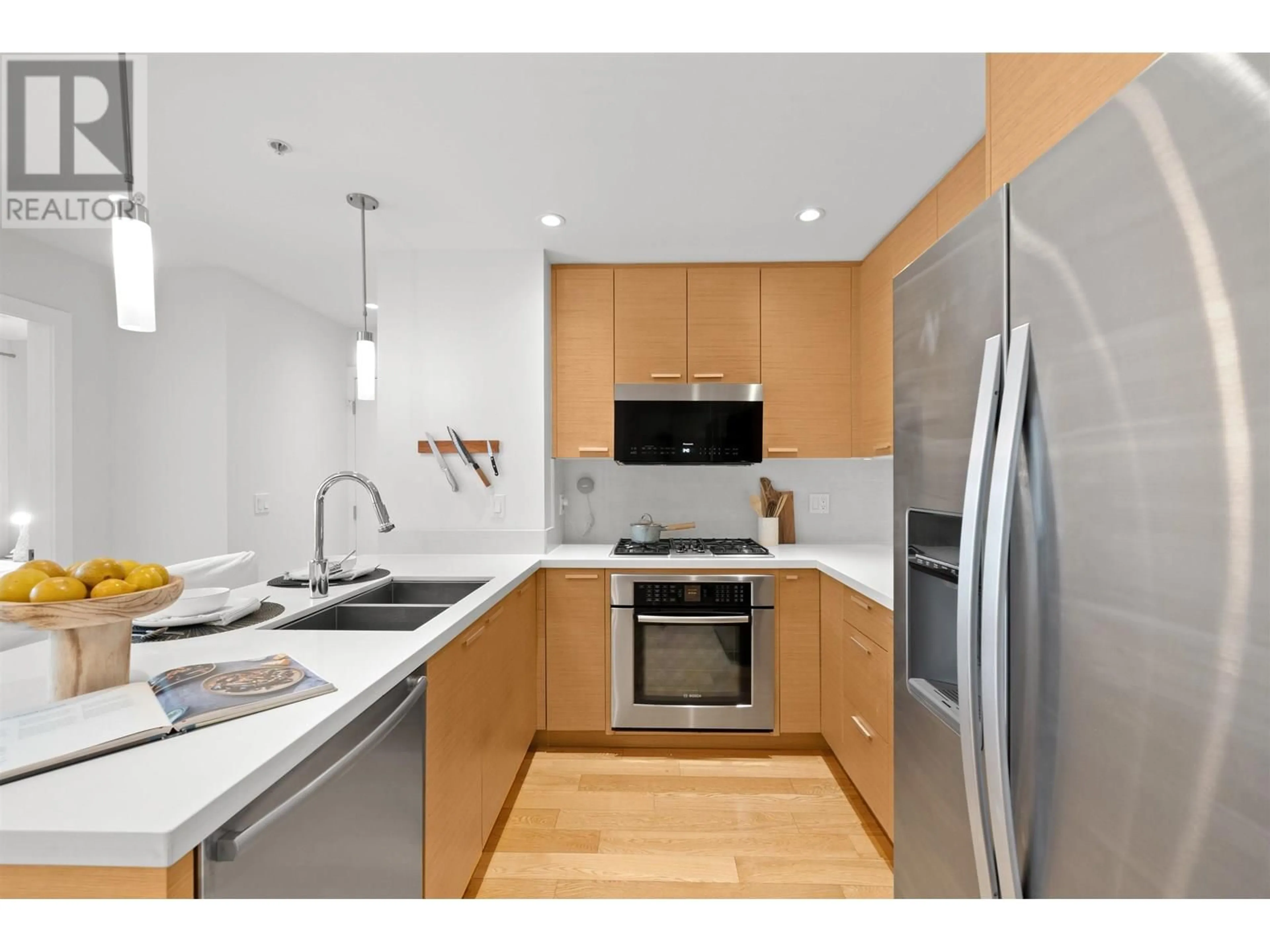Standard kitchen, wood/laminate floor for 206 - 2020 ALMA STREET, Vancouver British Columbia V6R3P9