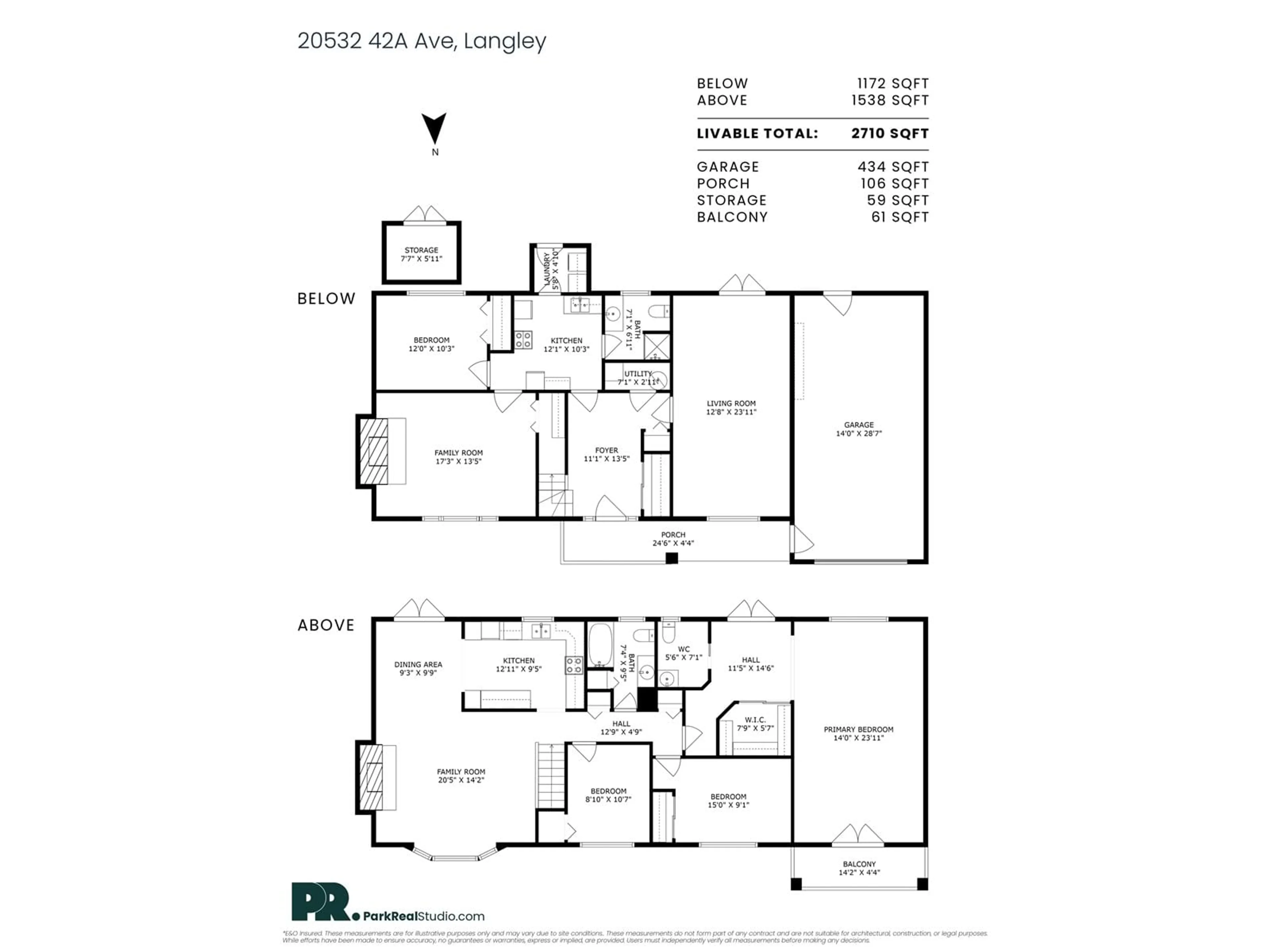 Floor plan for 20532 42A, Langley British Columbia V3A3B7