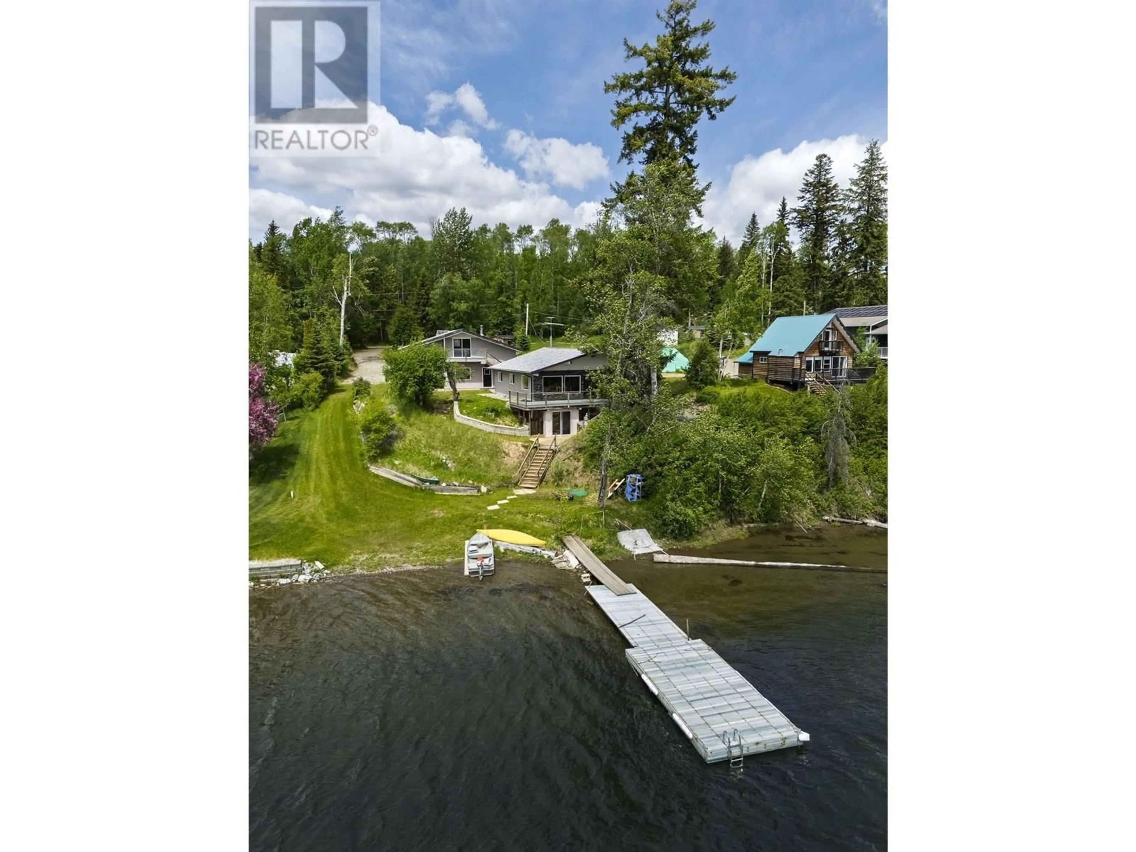 A pic from outside/outdoor area/front of a property/back of a property/a pic from drone, water/lake/river/ocean view for 25785 NESS LAKE ROAD, Prince George British Columbia V2K5N3