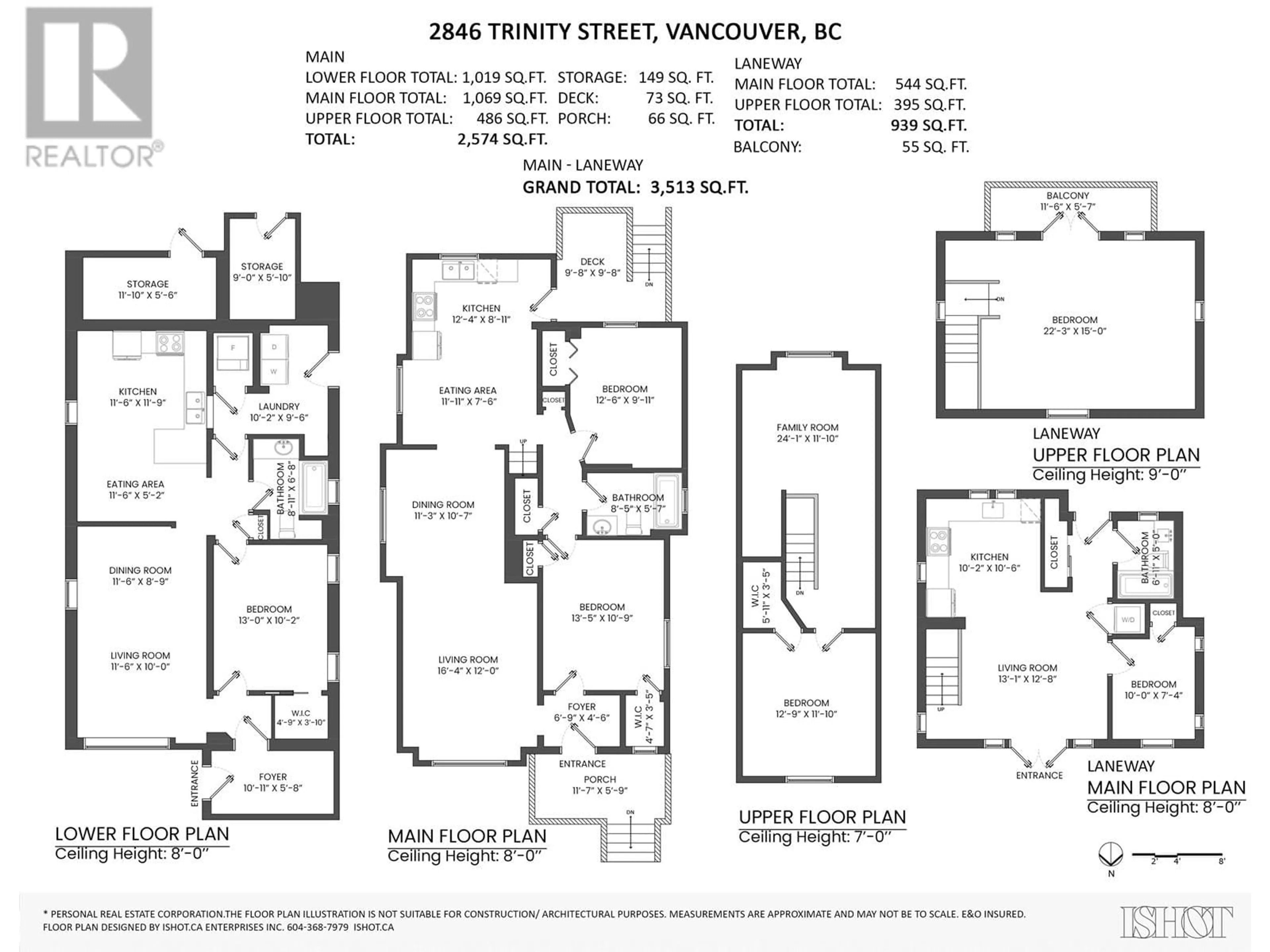 Floor plan for 2846 TRINITY STREET, Vancouver British Columbia V5K1E9