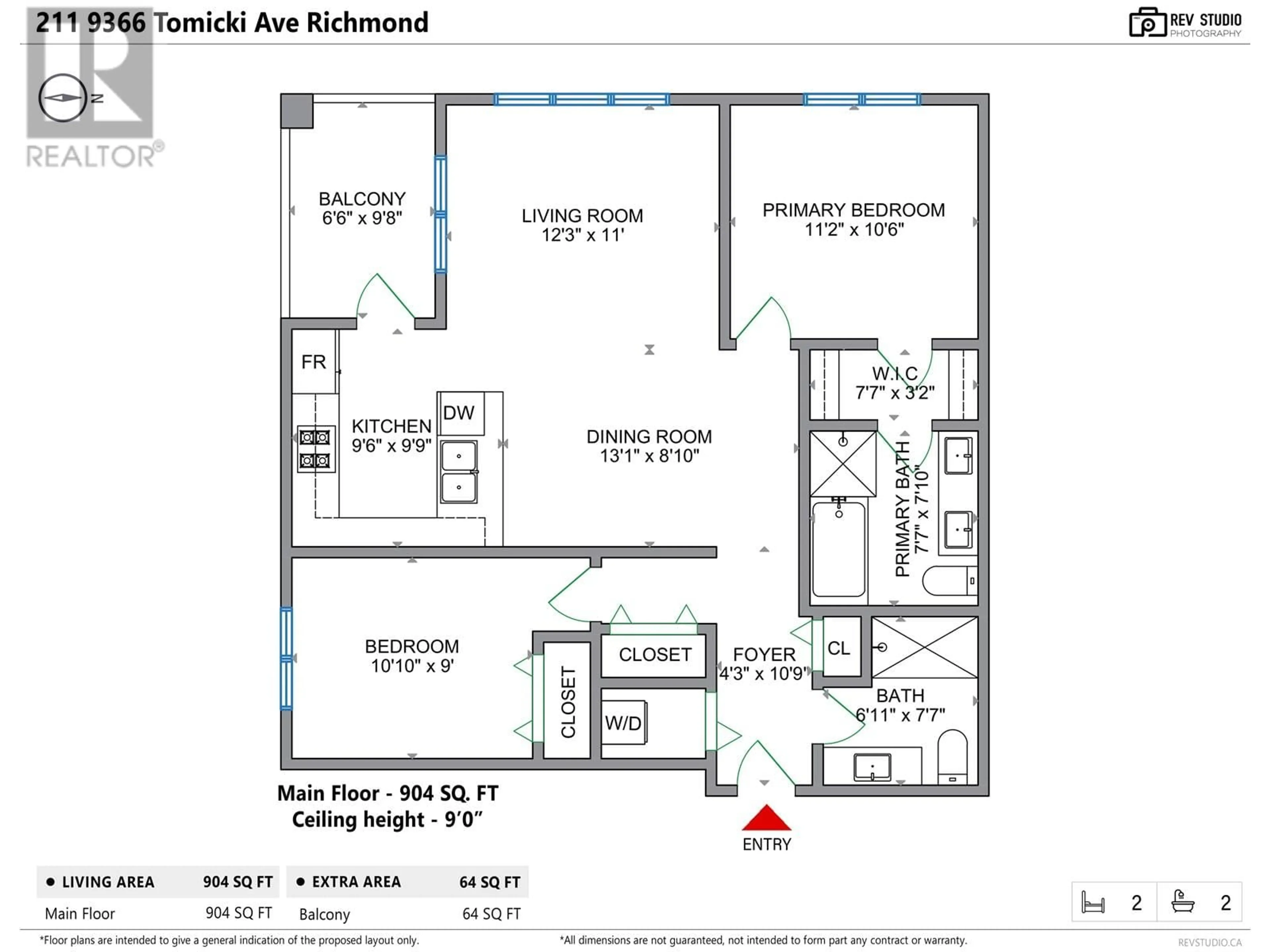 Floor plan for 211 - 9366 TOMICKI AVENUE, Richmond British Columbia V6X0N9