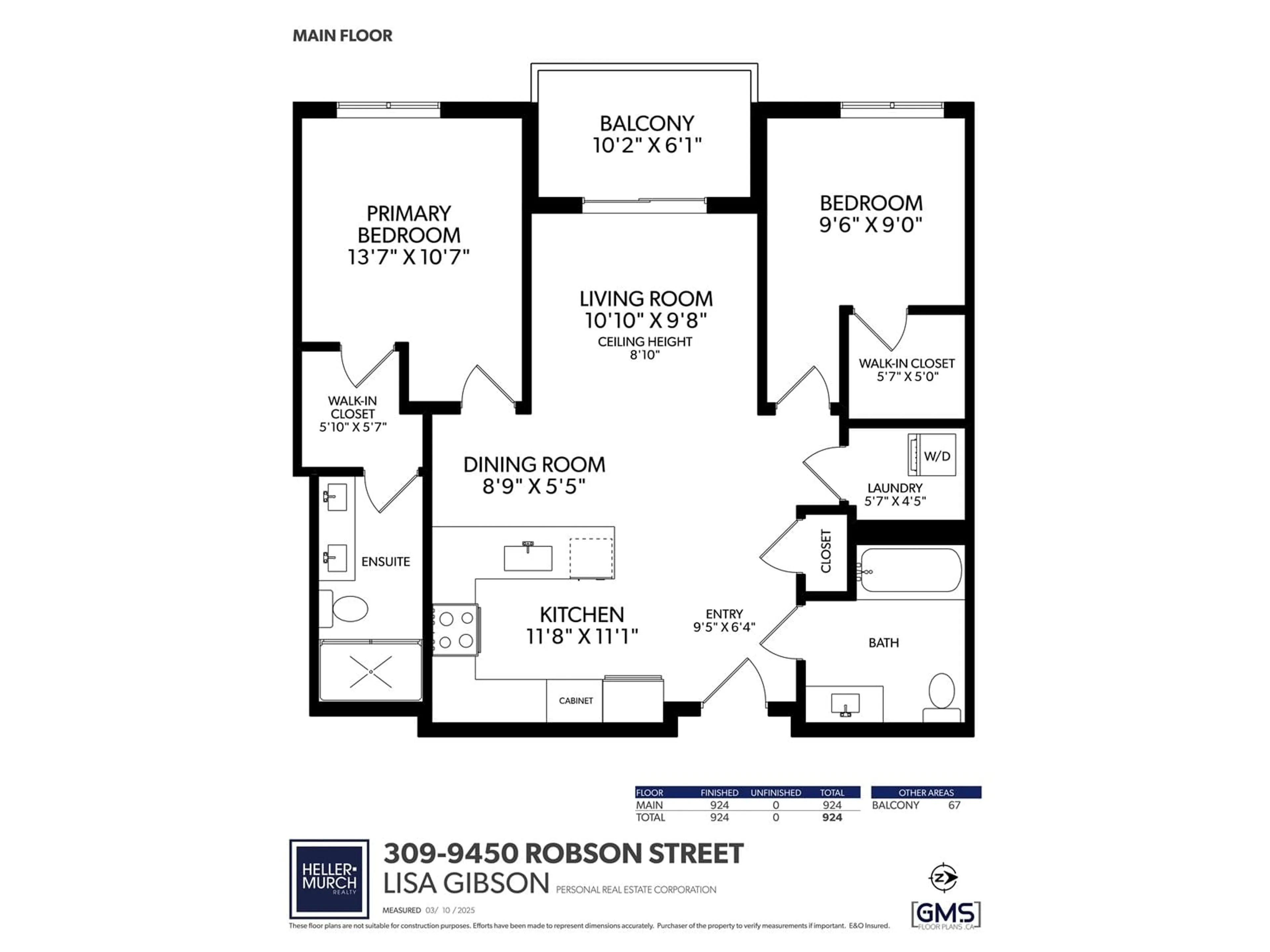 Floor plan for 309 - 9450 ROBSON STREET, Chilliwack British Columbia V2P0L7