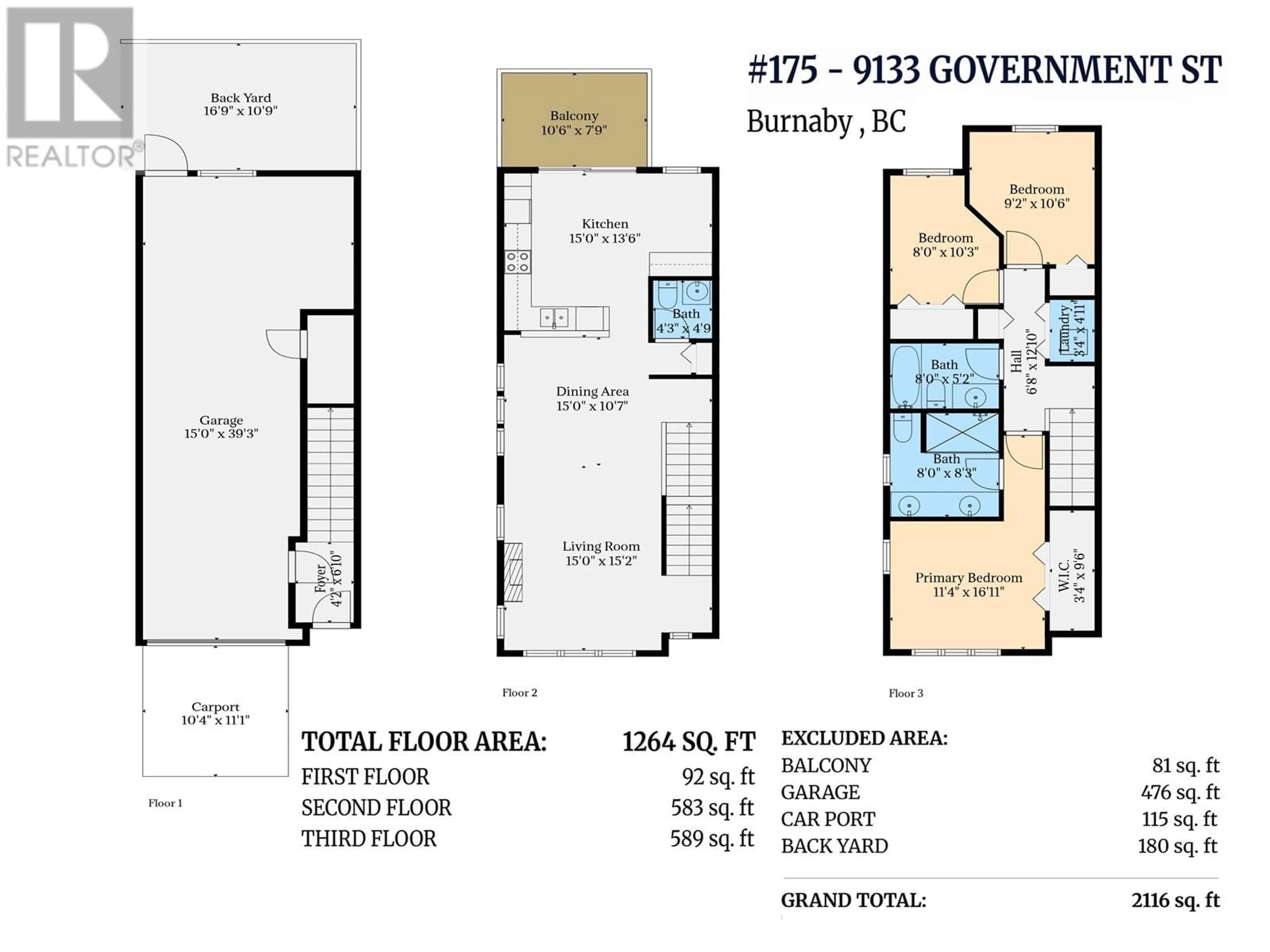 Floor plan for 175 - 9133 GOVERNMENT STREET, Burnaby British Columbia V3N0B1