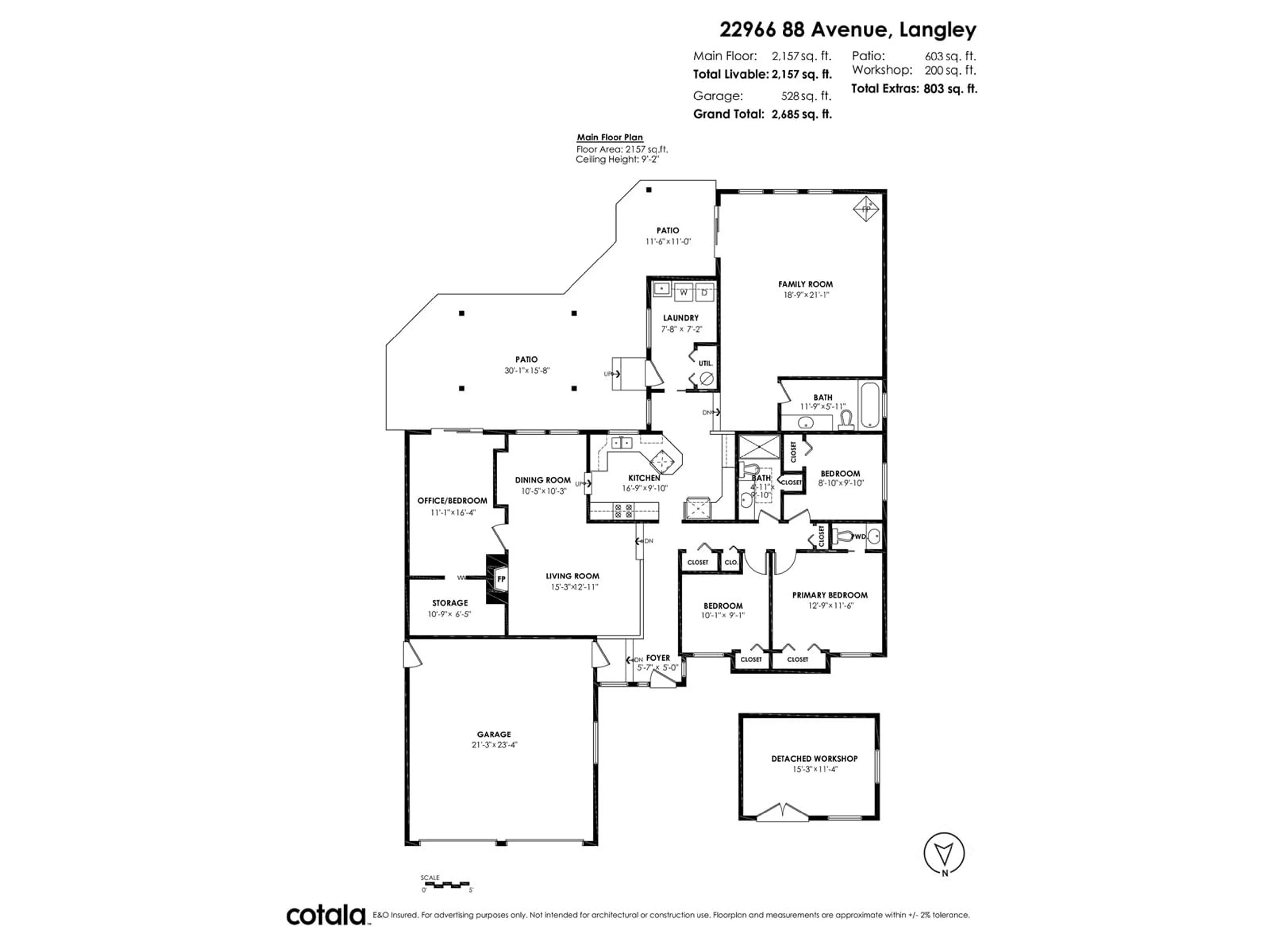 Floor plan for 22966 88, Langley British Columbia V1M2S1