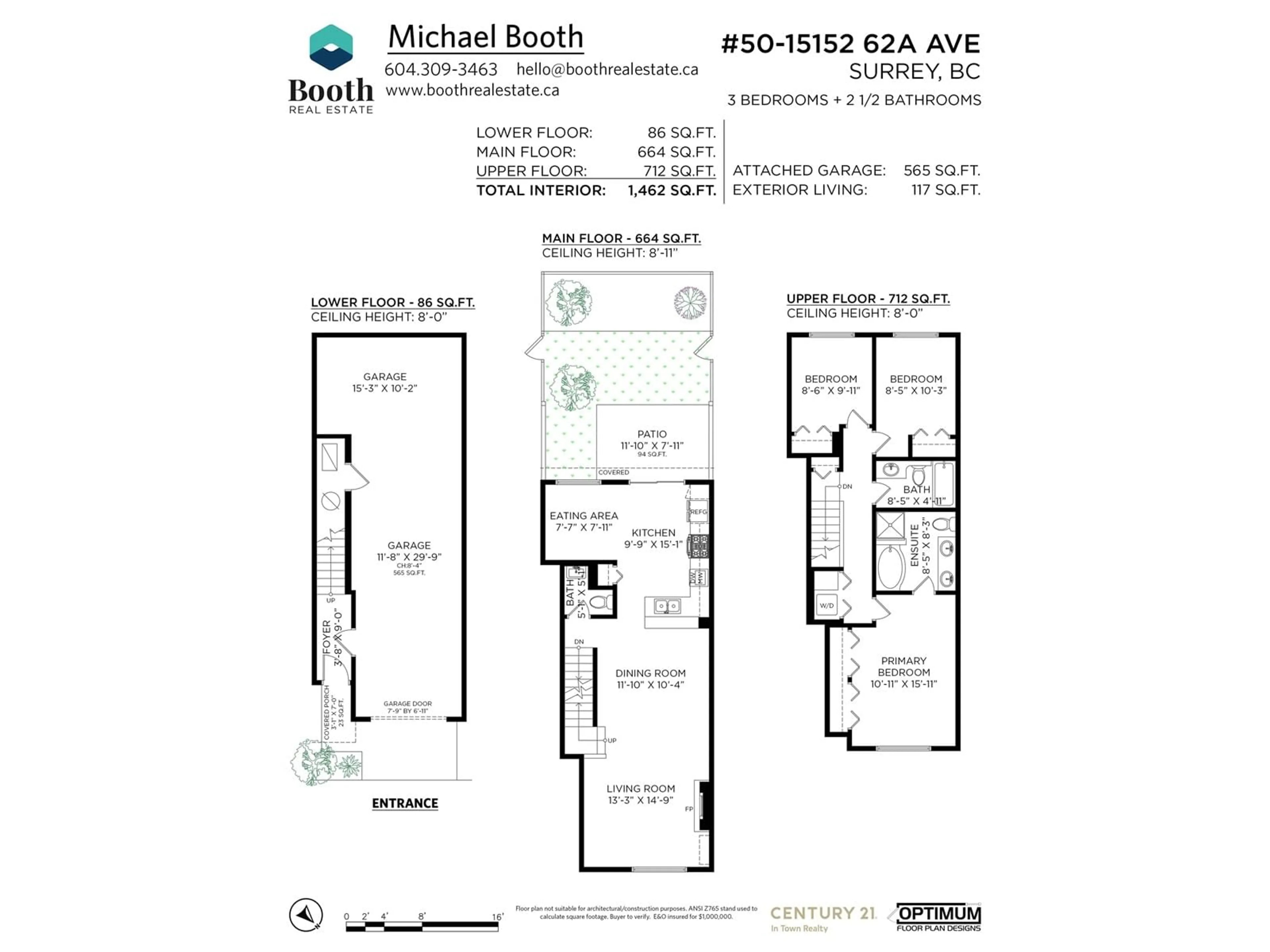 Floor plan for 50 - 15152 62A, Surrey British Columbia V3S1V1