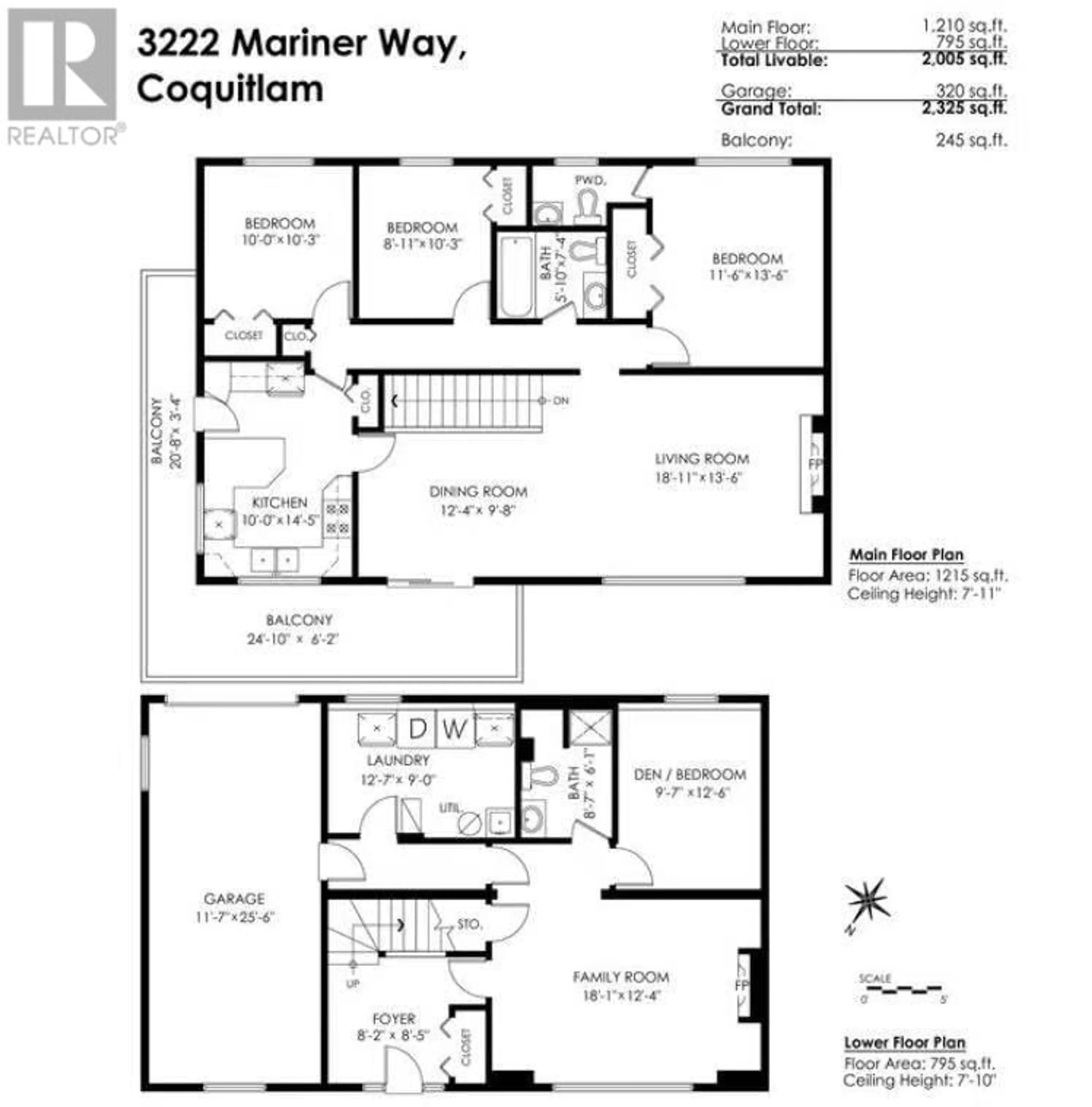Floor plan for 3222 MARINER WAY, Coquitlam British Columbia V3C4K7