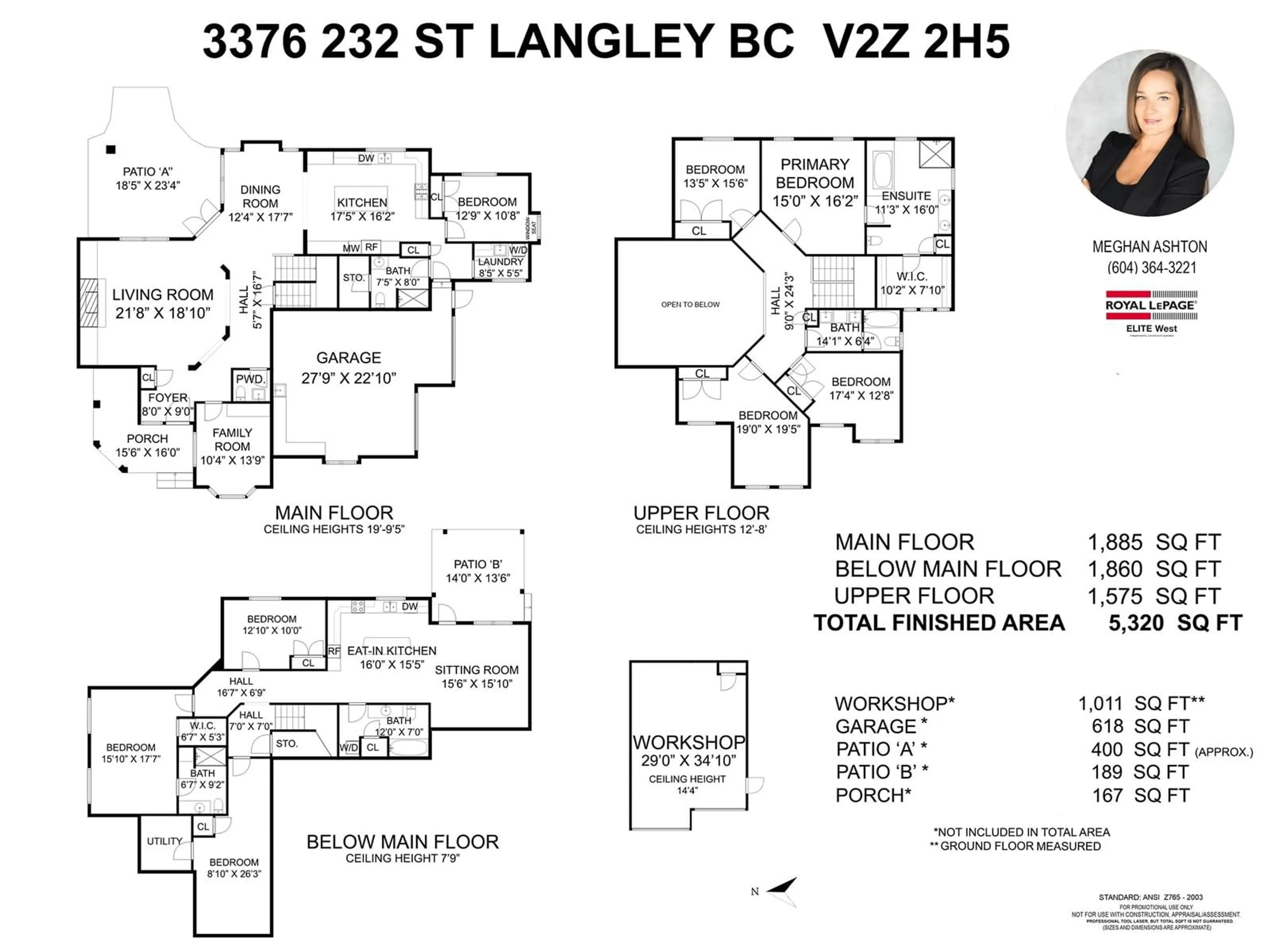 Floor plan for 3376 232, Langley British Columbia V2Z2H5