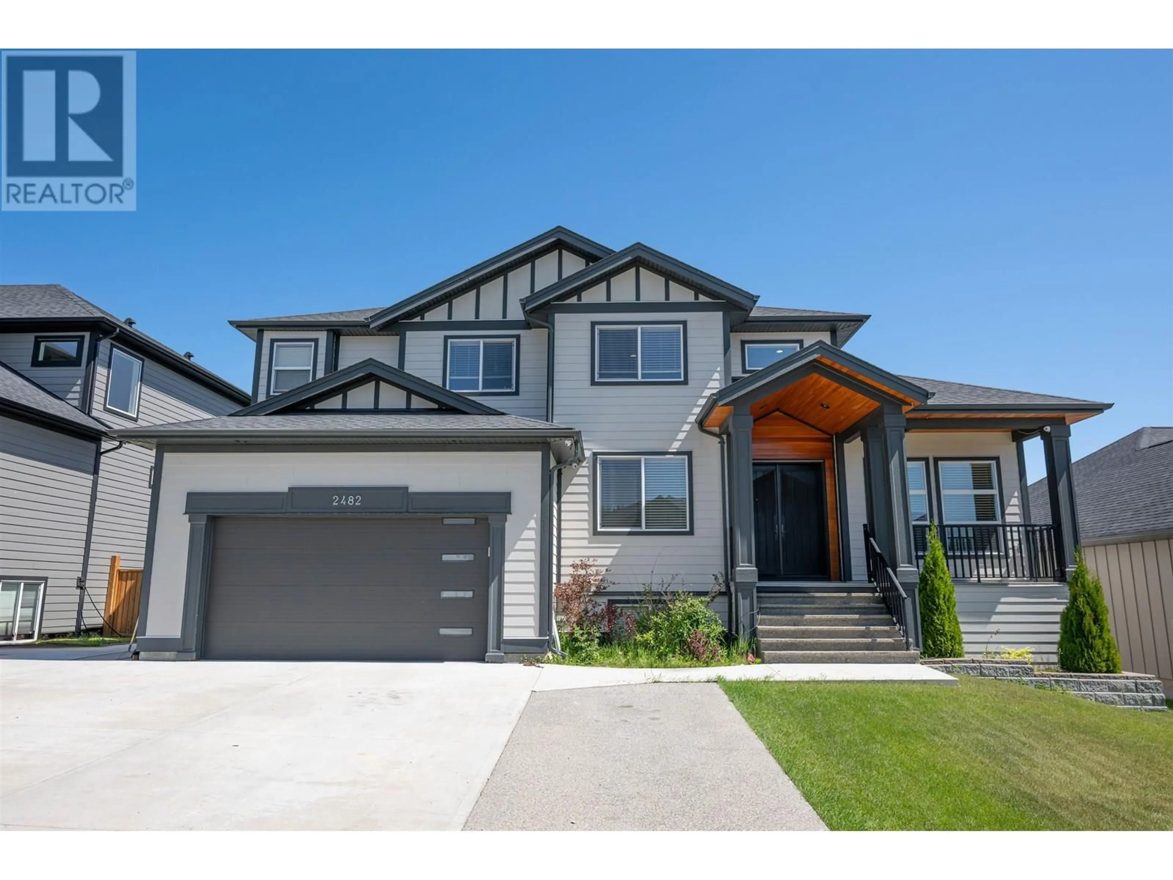 Home with vinyl exterior material, street for 2482 GRAFTON PLACE, Prince George British Columbia V2N0E6