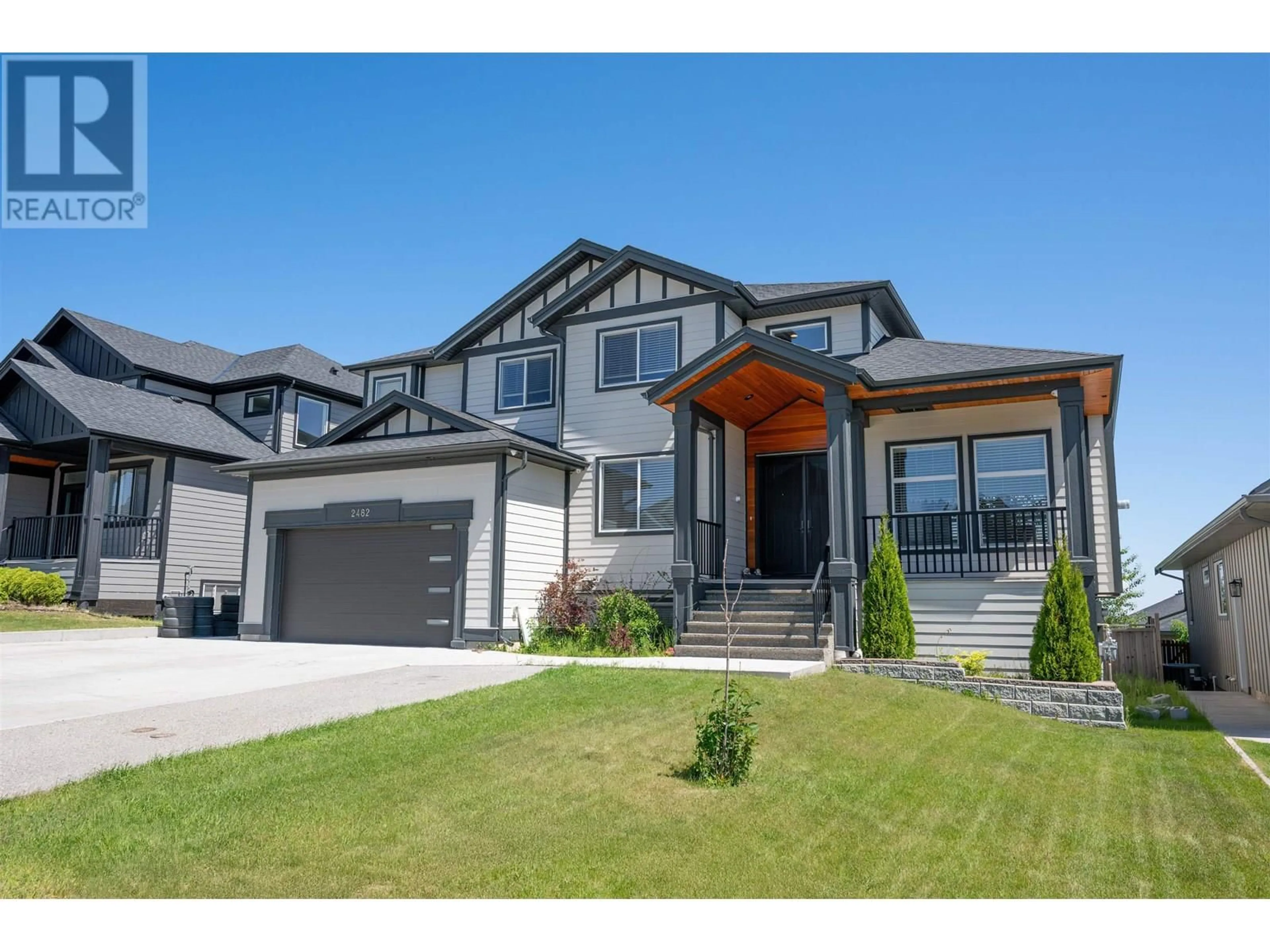 Home with vinyl exterior material, street for 2482 GRAFTON PLACE, Prince George British Columbia V2N0E6