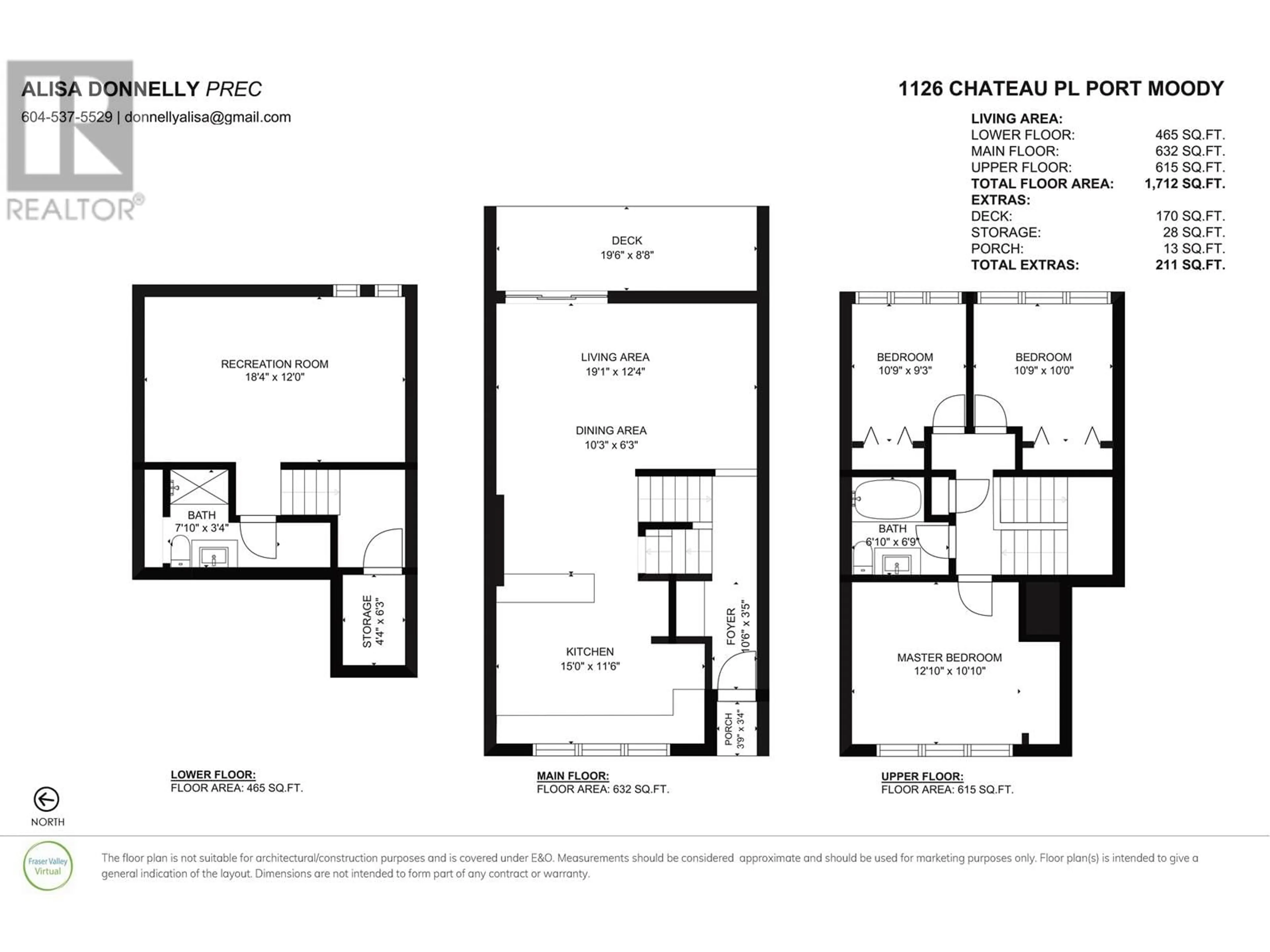 Floor plan for 1126 CHATEAU PLACE, Port Moody British Columbia V3H1N6