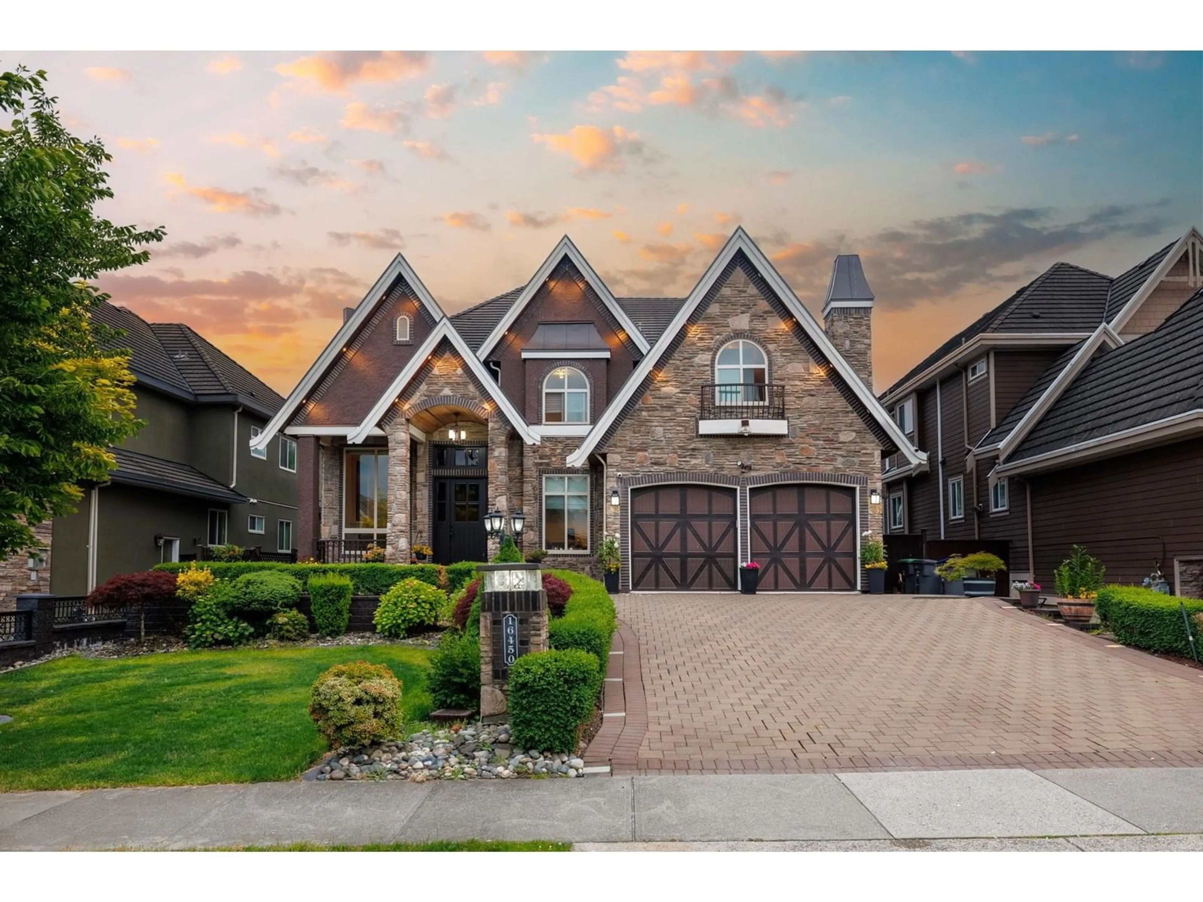Home with brick exterior material, street for 16450 87A, Surrey British Columbia V4N1E7