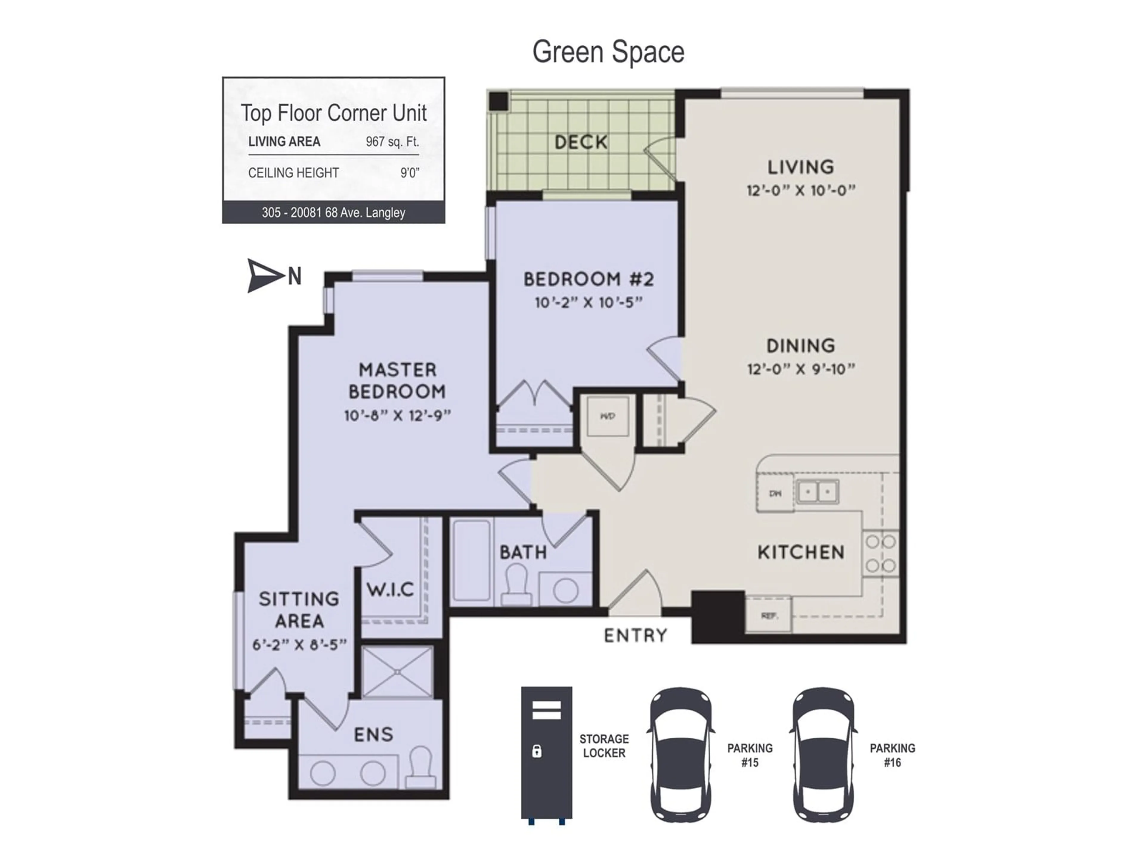 Floor plan for 305 - 20081 68, Langley British Columbia V2Y3V7