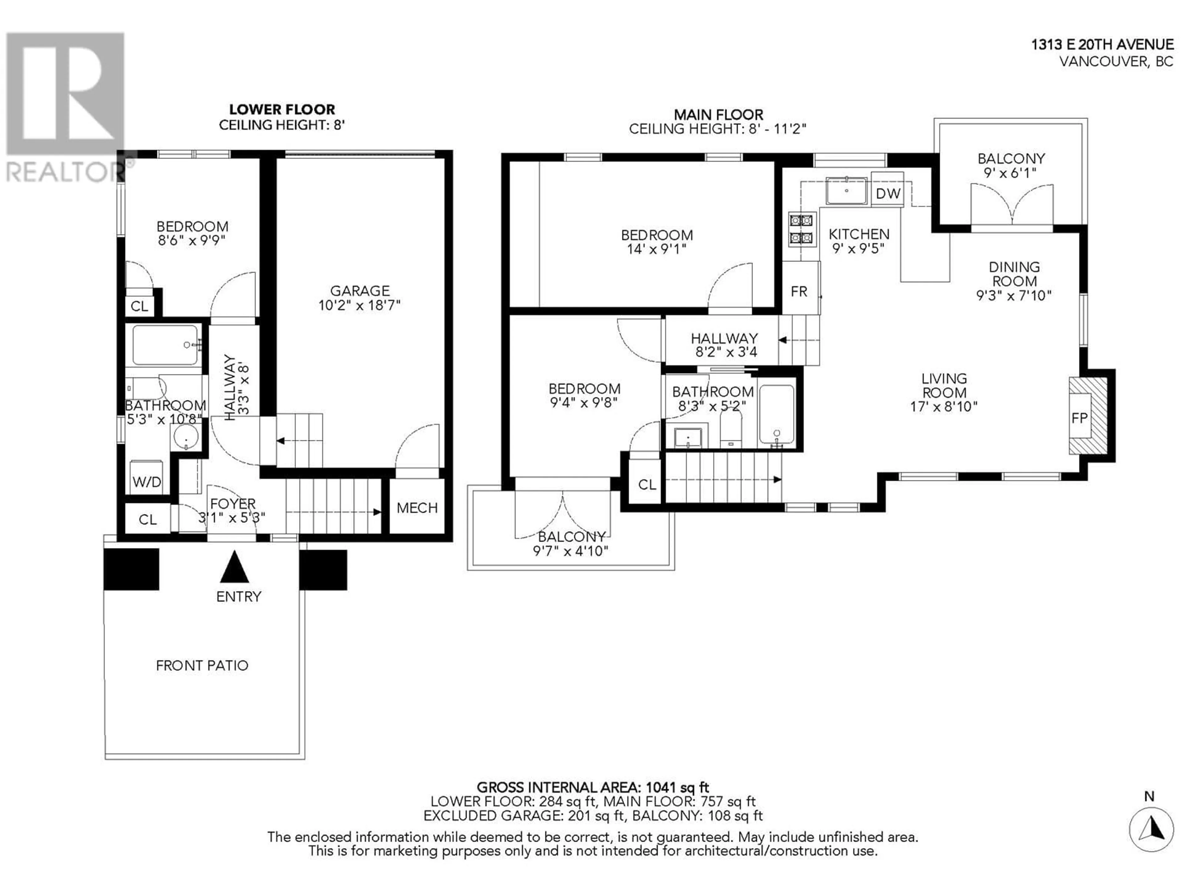 Floor plan for 1313 20TH AVENUE, Vancouver British Columbia V5V1P4