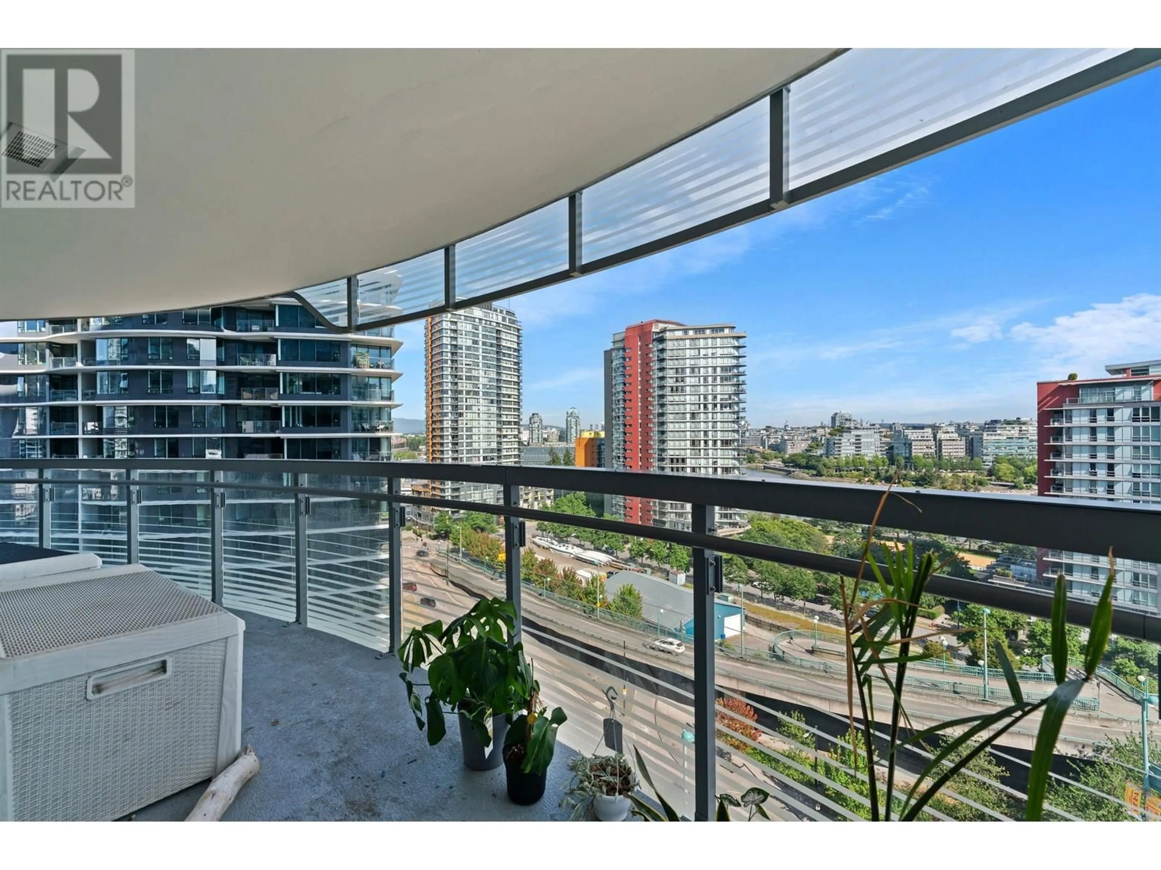 Balcony in the apartment, city buildings view from balcony for 1284 - 87 NELSON STREET, Vancouver British Columbia V6Z0E8