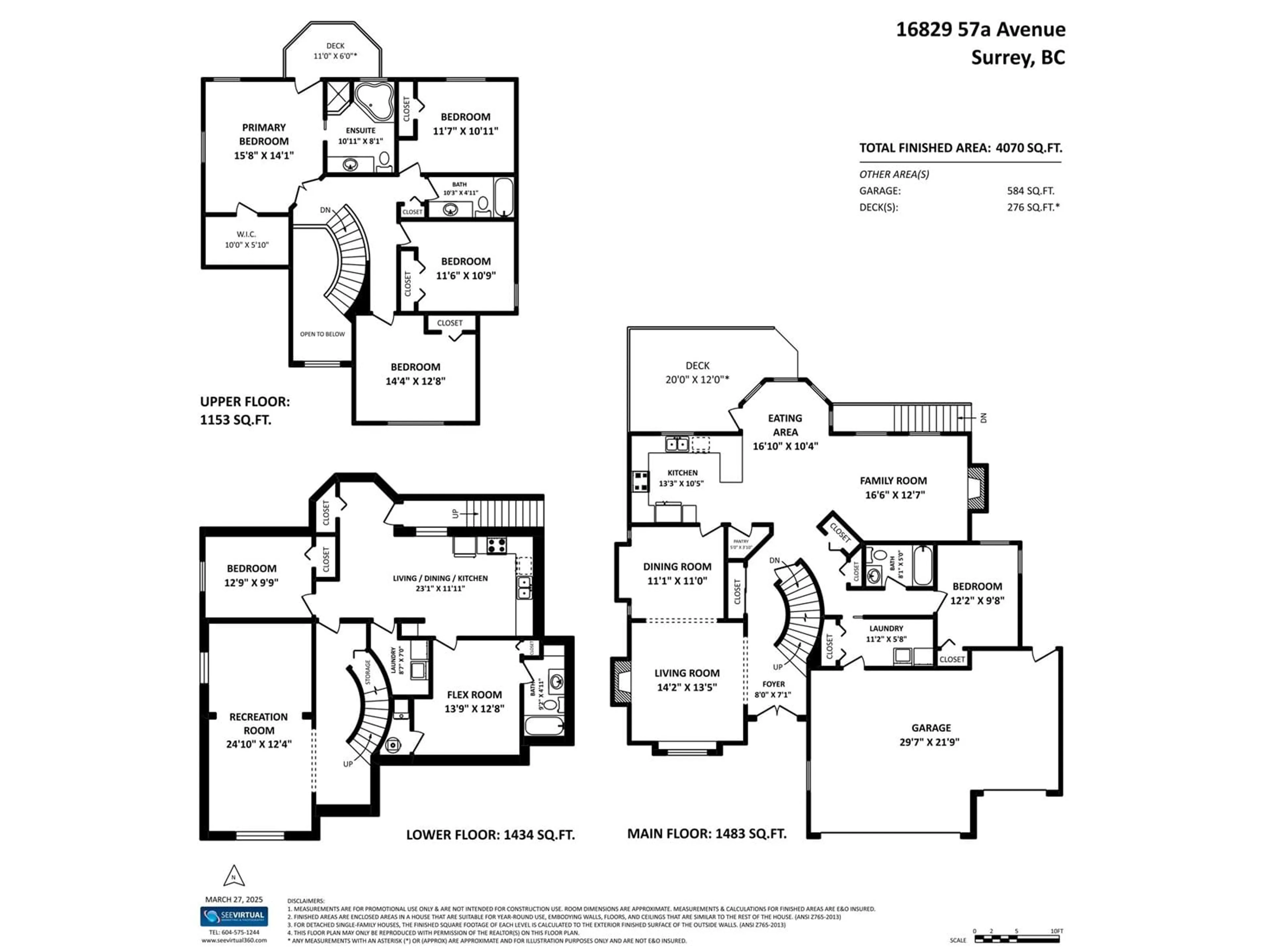 Floor plan for 16829 57A, Surrey British Columbia V3S8P2