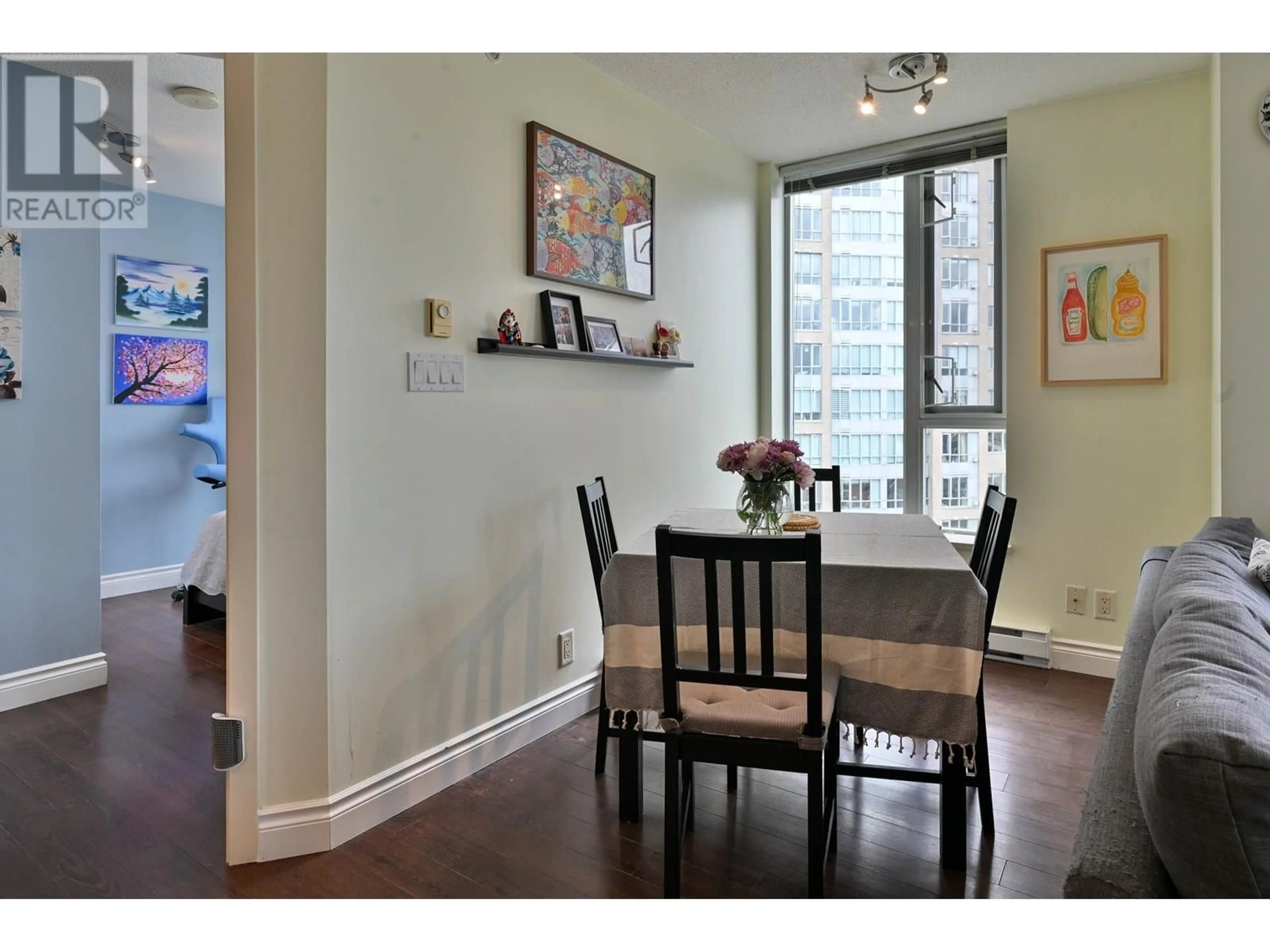 Dining room, wood/laminate floor for 1804 - 550 TAYLOR STREET, Vancouver British Columbia V6B1R1