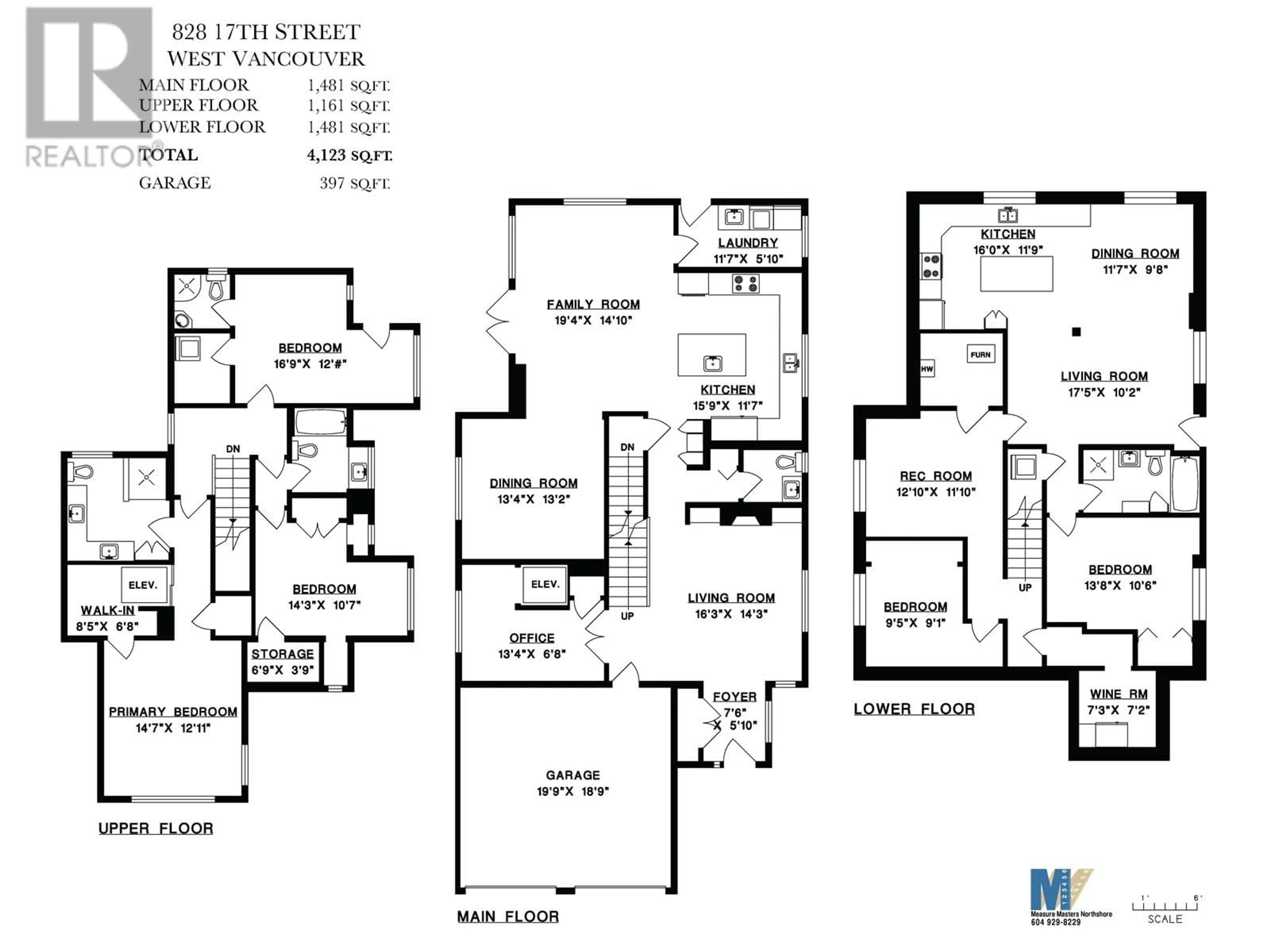 Floor plan for 828 17TH STREET, West Vancouver British Columbia V7V3T6