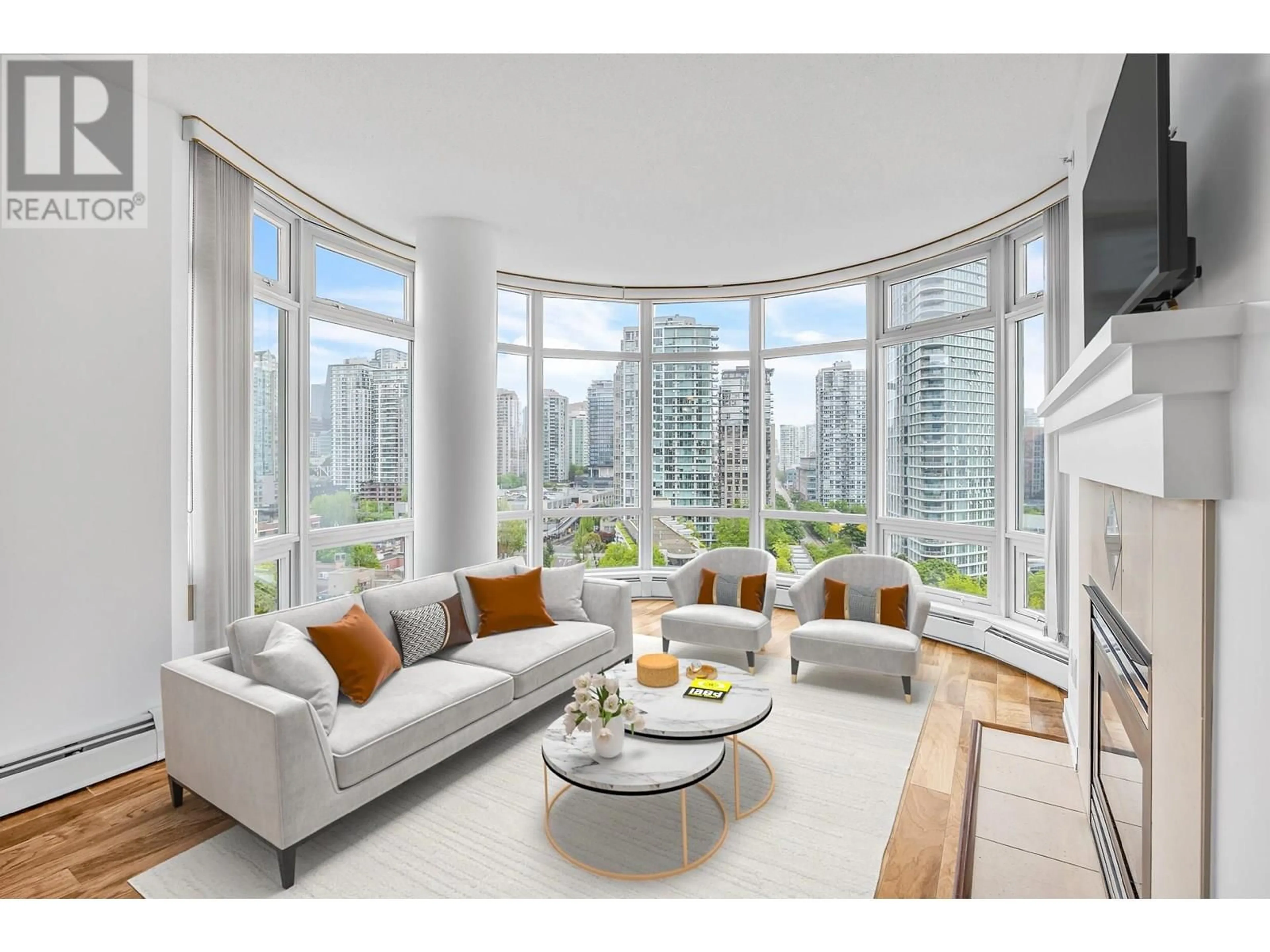 Living room with furniture, unknown for 1702 - 198 AQUARIUS MEWS, Vancouver British Columbia V6Z2Y4