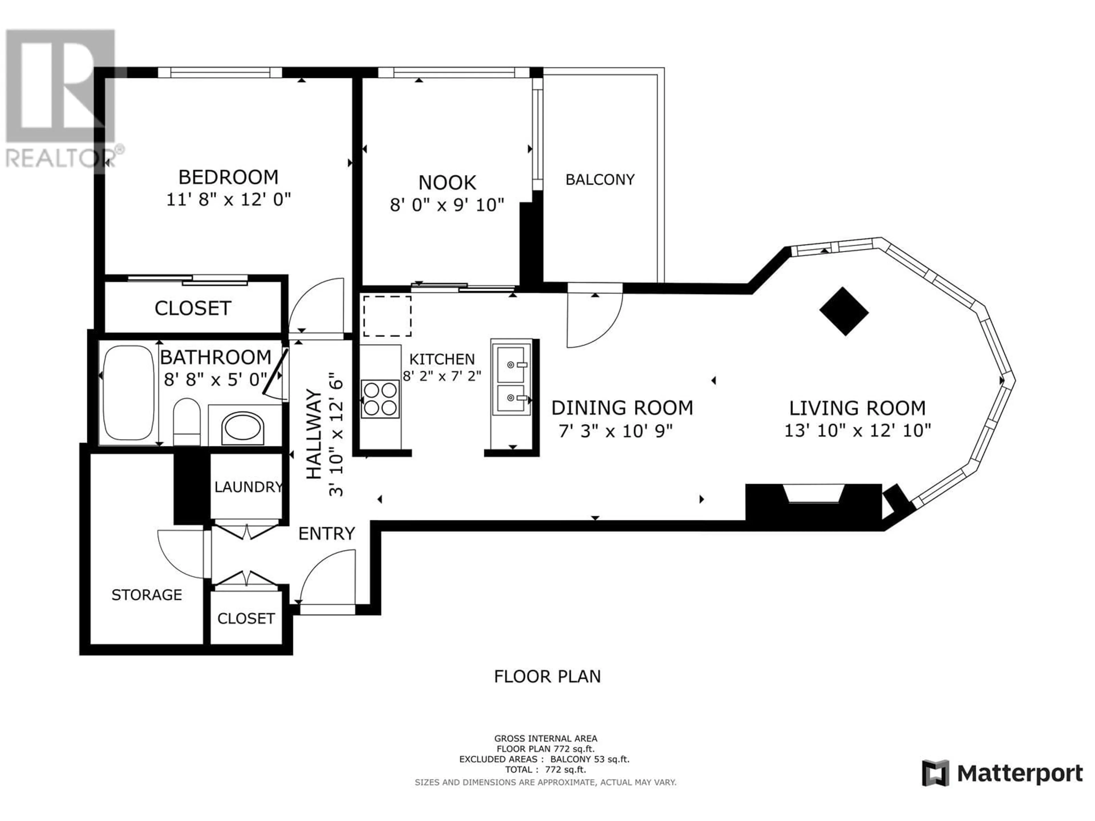 Floor plan for 1702 - 198 AQUARIUS MEWS, Vancouver British Columbia V6Z2Y4